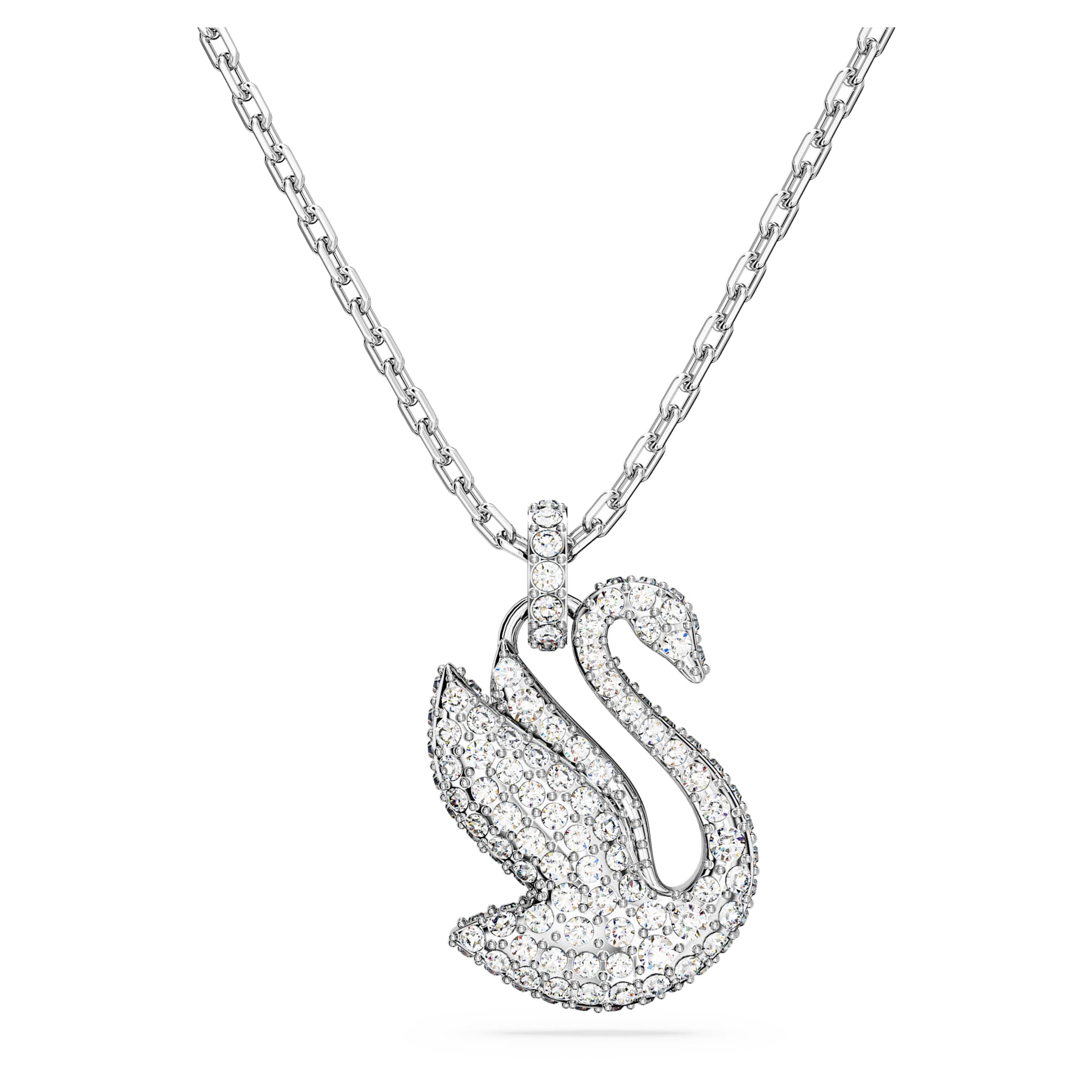 שרשרת Iconic Swan בציפוי רודיום מבריק SWAROVSKI
