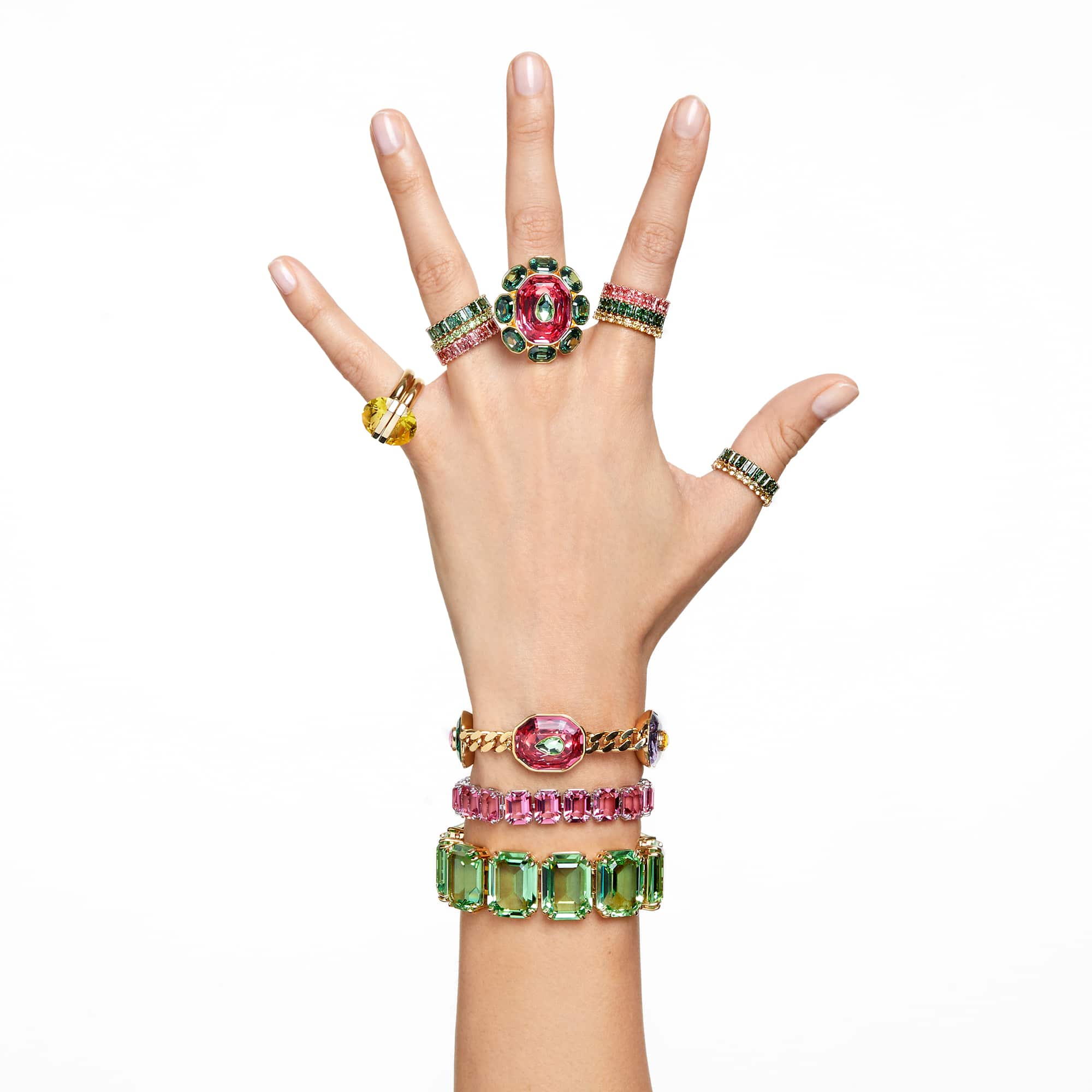 טבעת Matrix בציפוי זהב מבריק SWAROVSKI