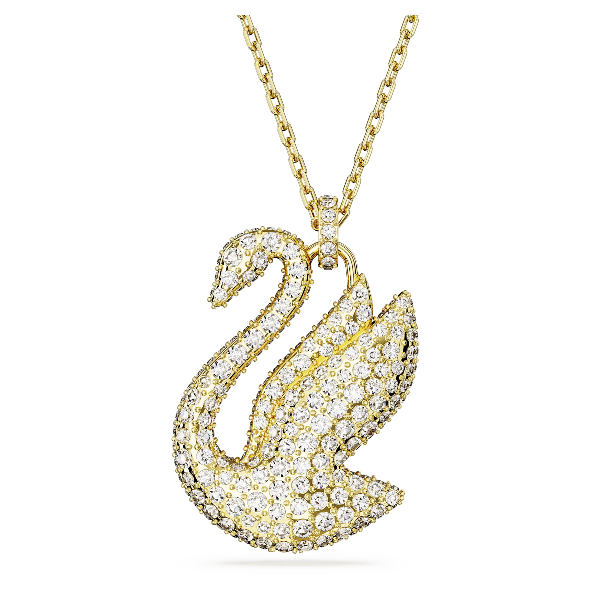 שרשרת Iconic Swan בציפוי זהב מבריק SWAROVSKI