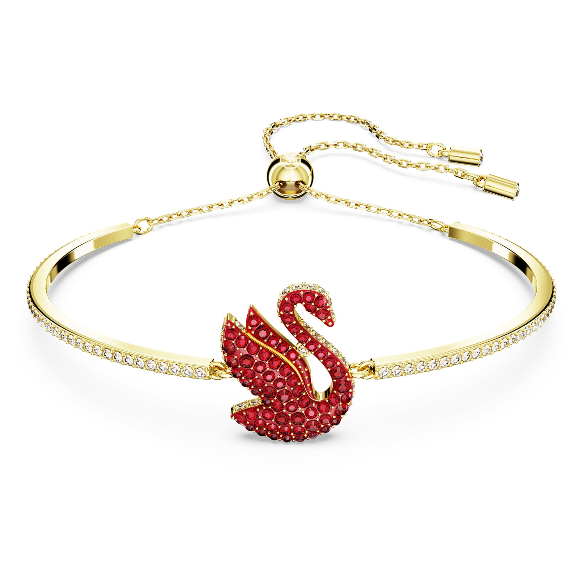 צמיד Iconic Swan בציפוי זהב מבריק SWAROVSKI