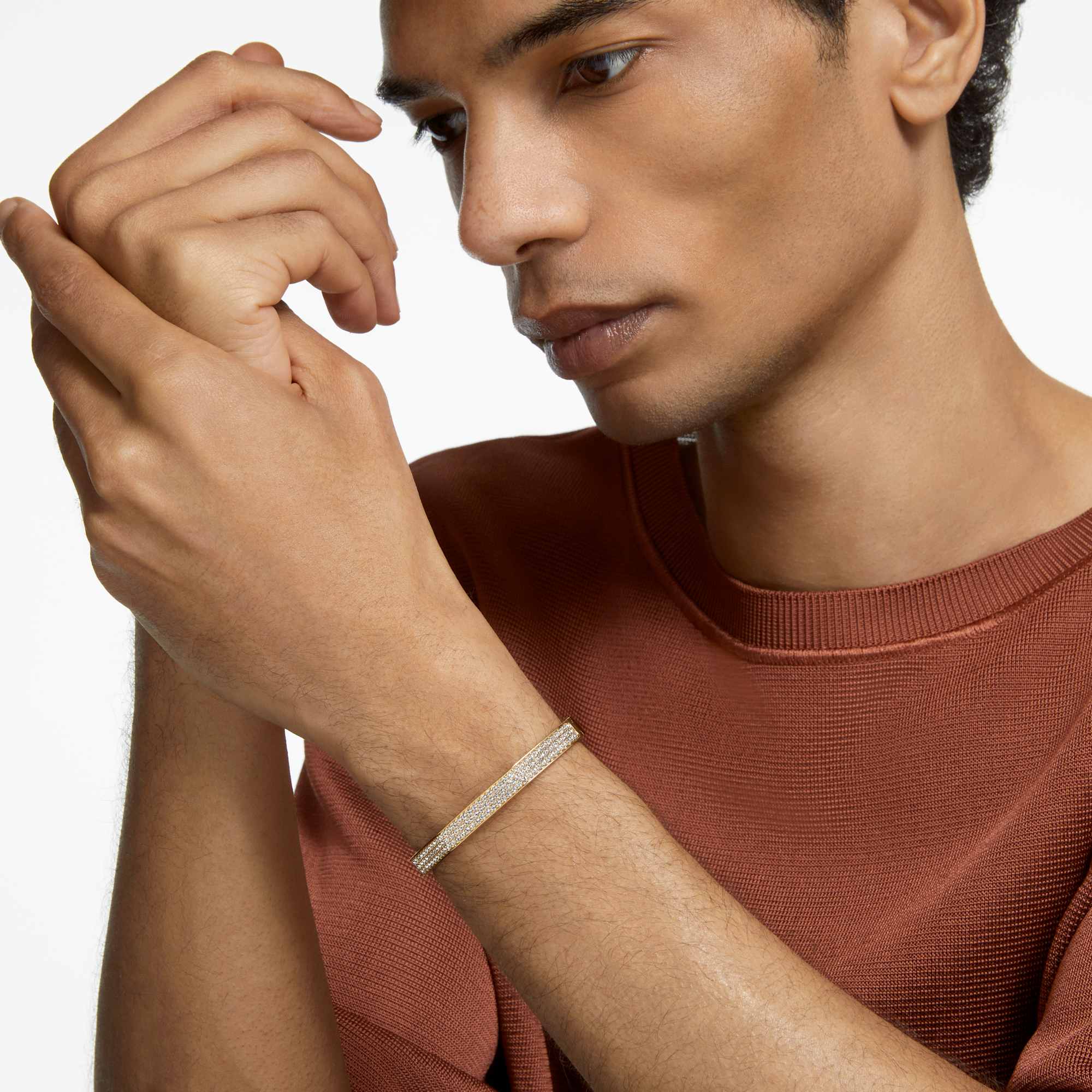 צמיד Dextera בציפוי זהב מבריק SWAROVSKI