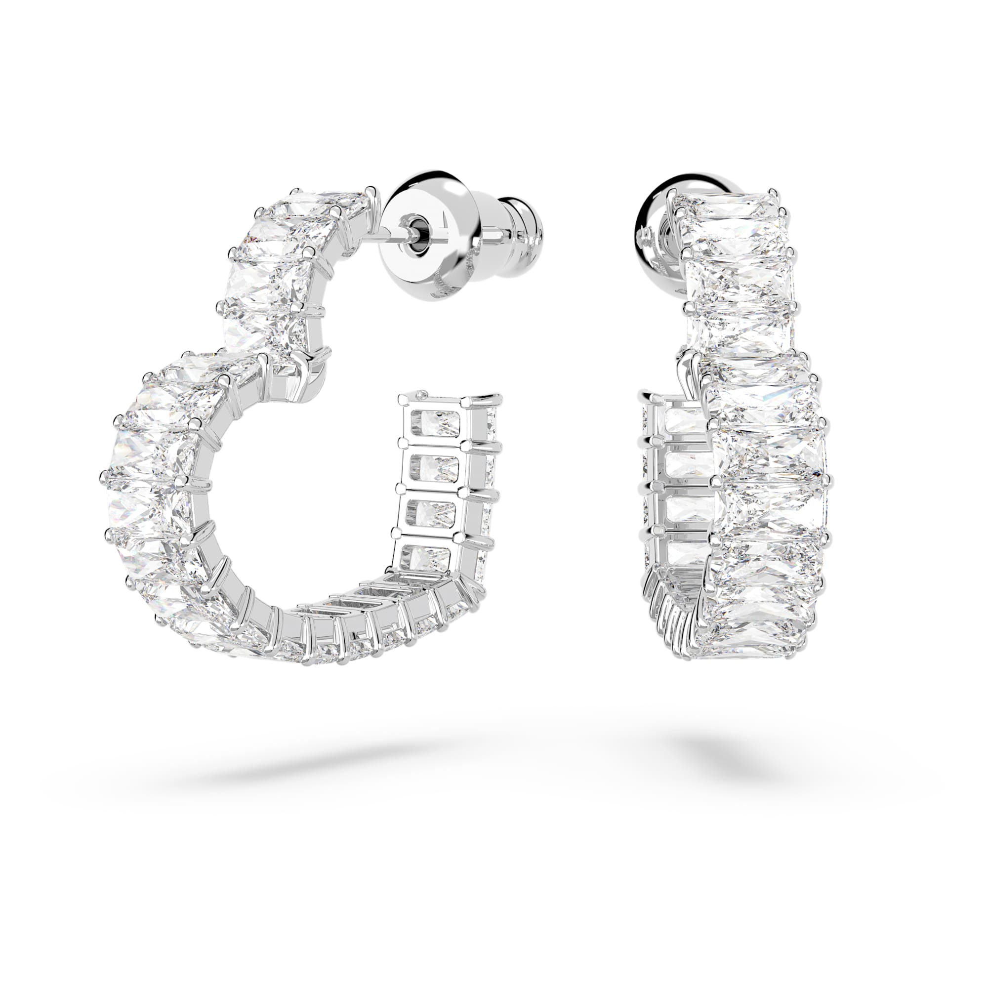 עגילי Matrix בציפוי רודיום מבריק SWAROVSKI