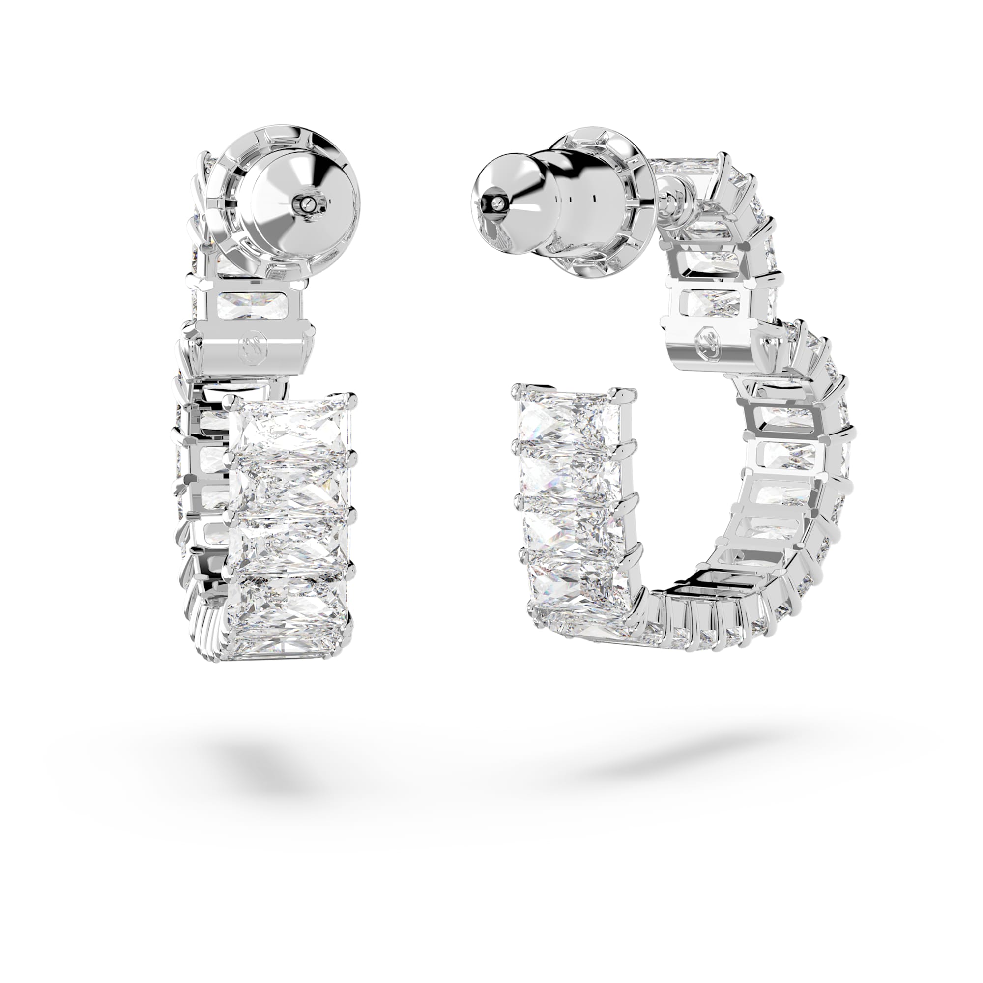 עגילי Matrix בציפוי רודיום מבריק SWAROVSKI