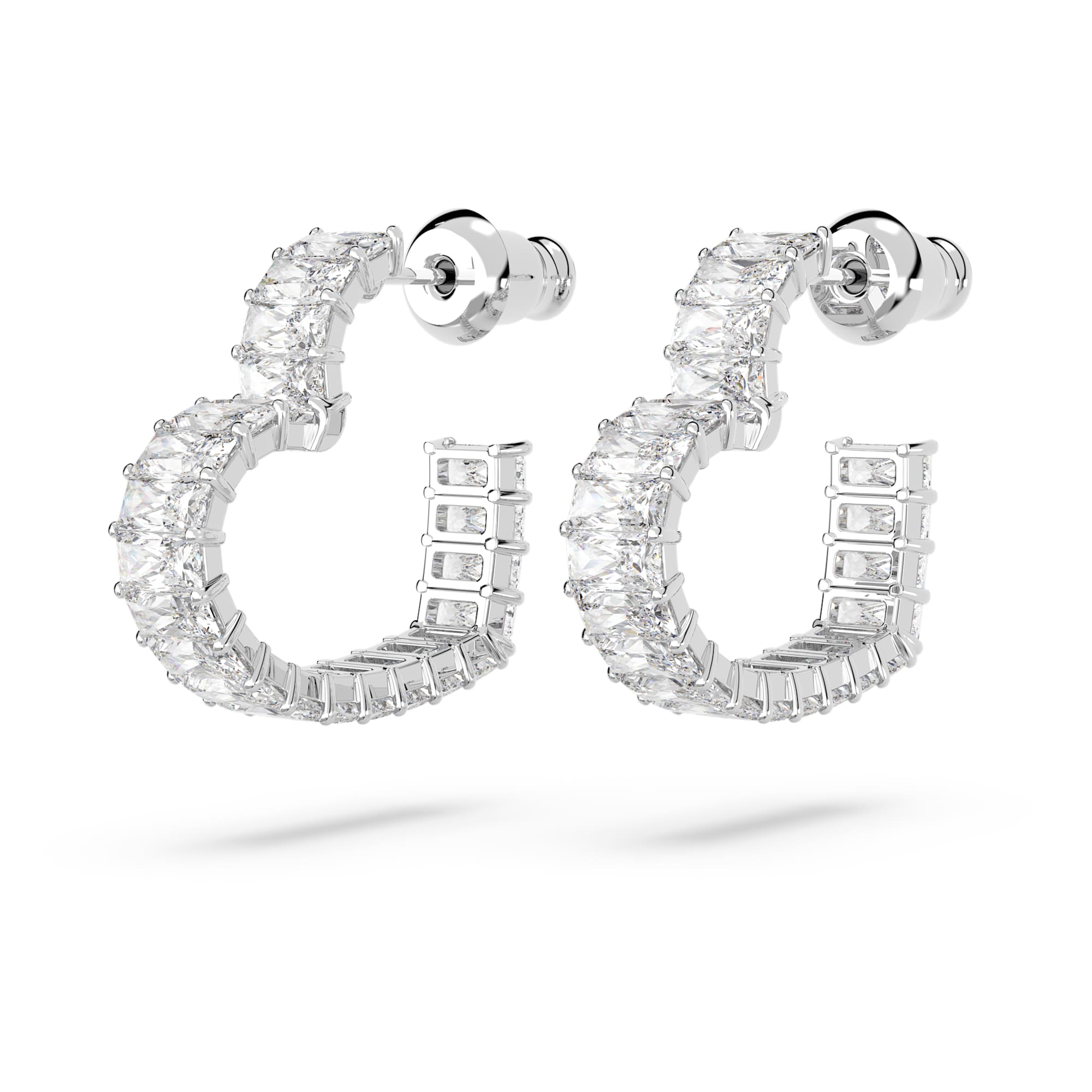 עגילי Matrix בציפוי רודיום מבריק SWAROVSKI