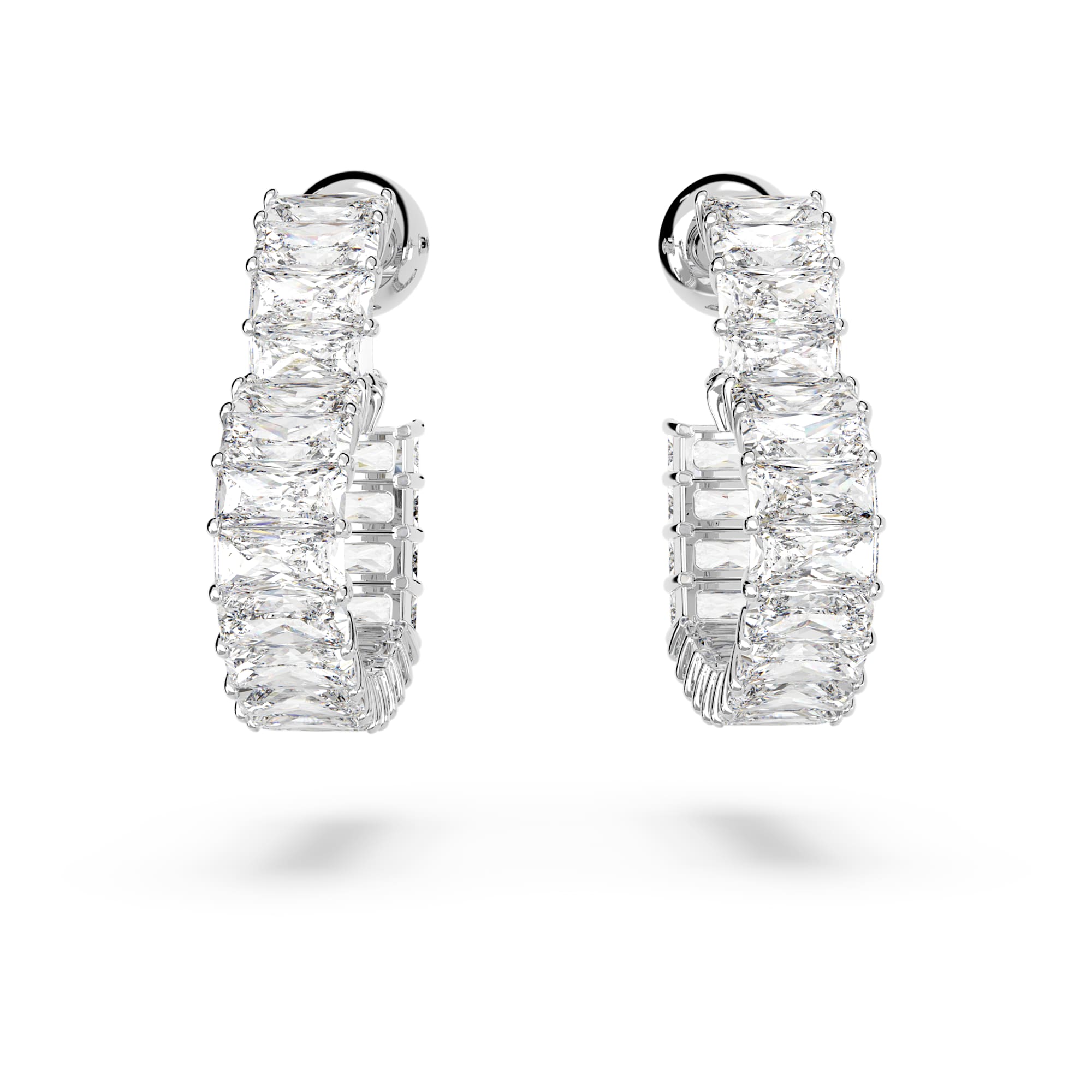 עגילי Matrix בציפוי רודיום מבריק SWAROVSKI