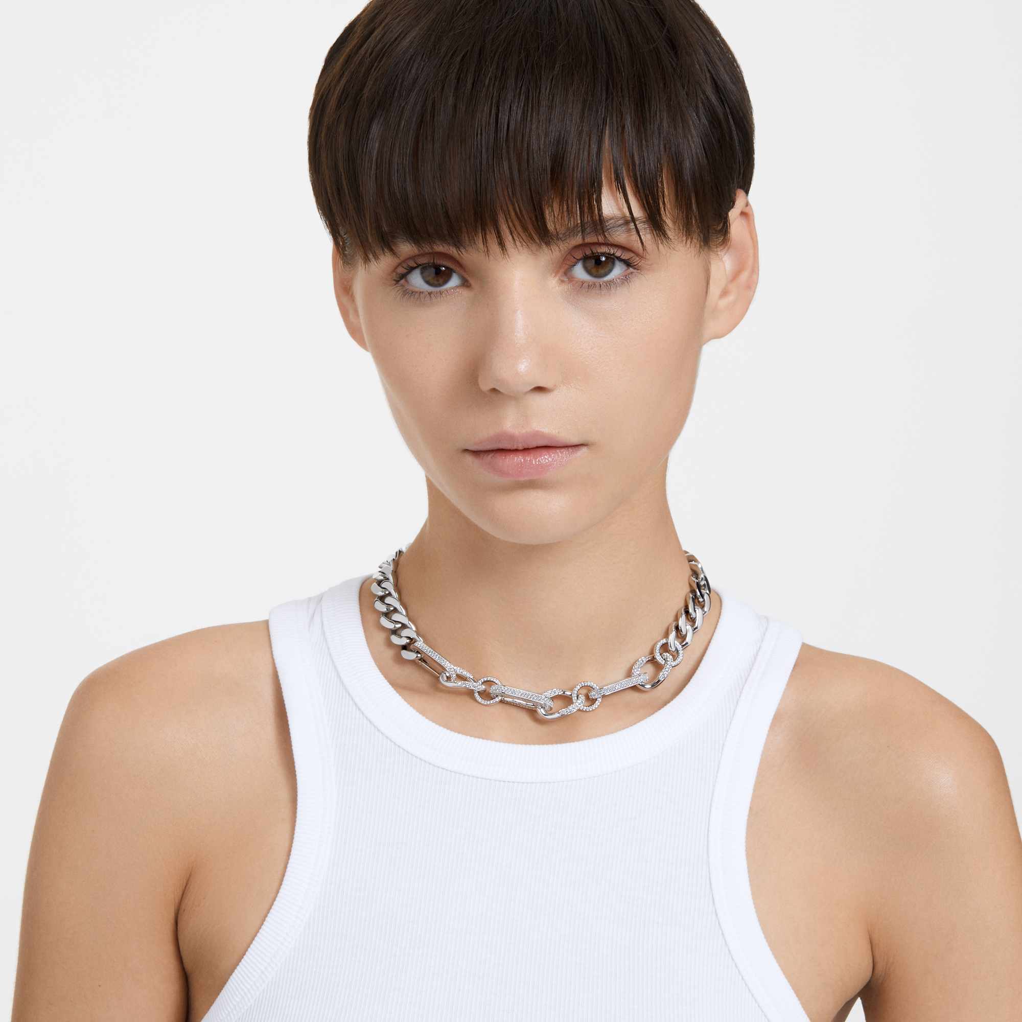 שרשרת Dextera בציפוי רודיום מבריק SWAROVSKI