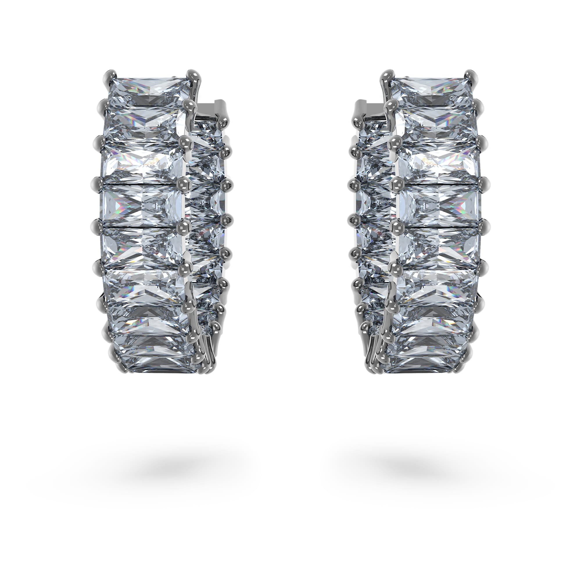 עגילי Matrix בציפוי רודיום מבריק SWAROVSKI