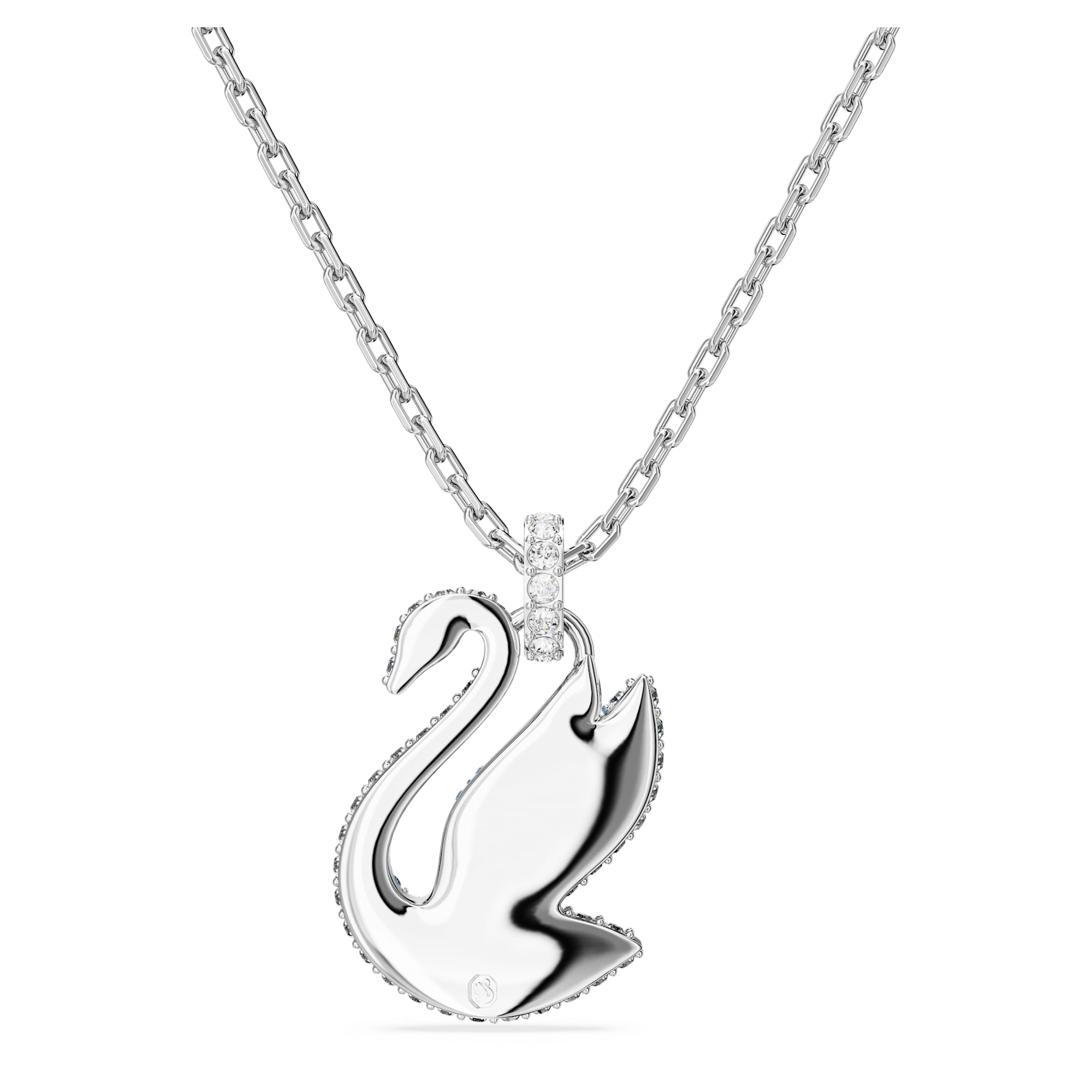 שרשרת Iconic Swan בציפוי רודיום מבריק SWAROVSKI SWAROVSKI
