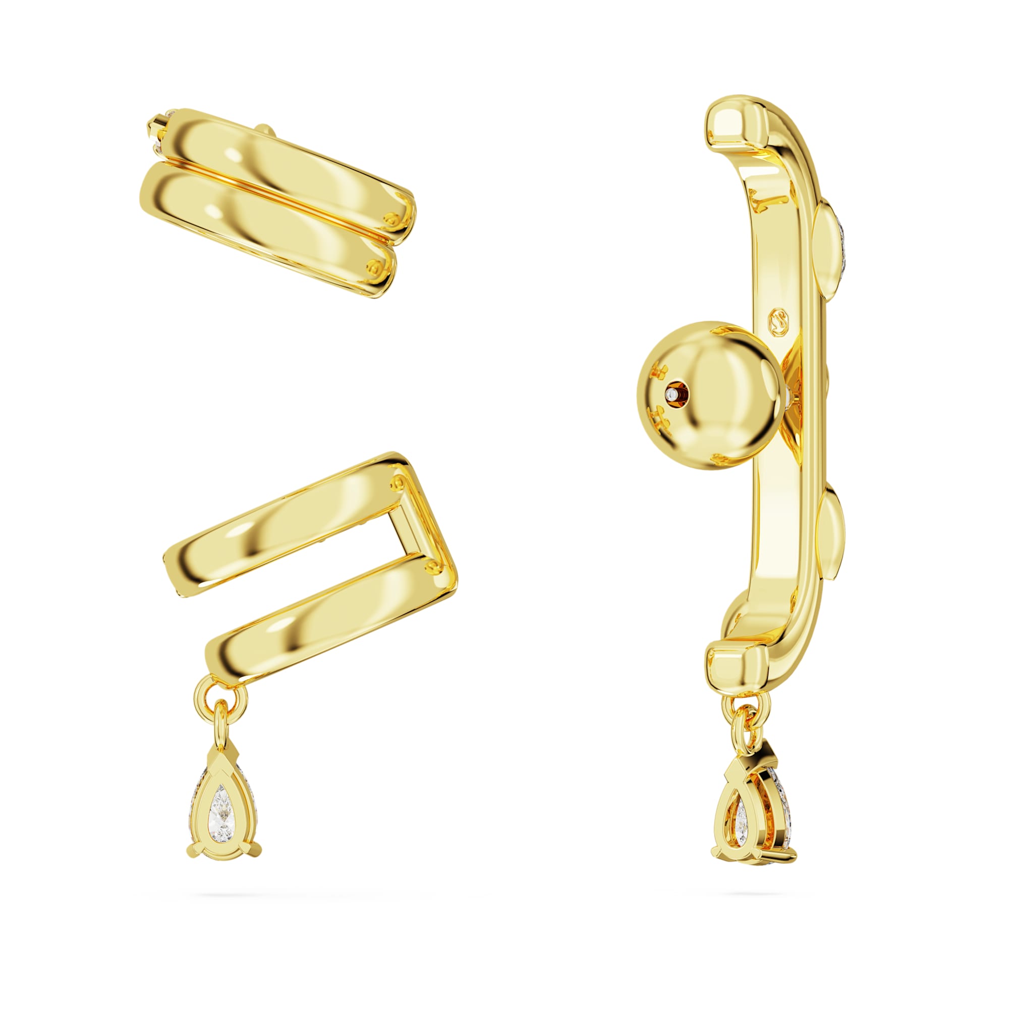 עגילי Dextera בציפוי זהב מבריק SWAROVSKI