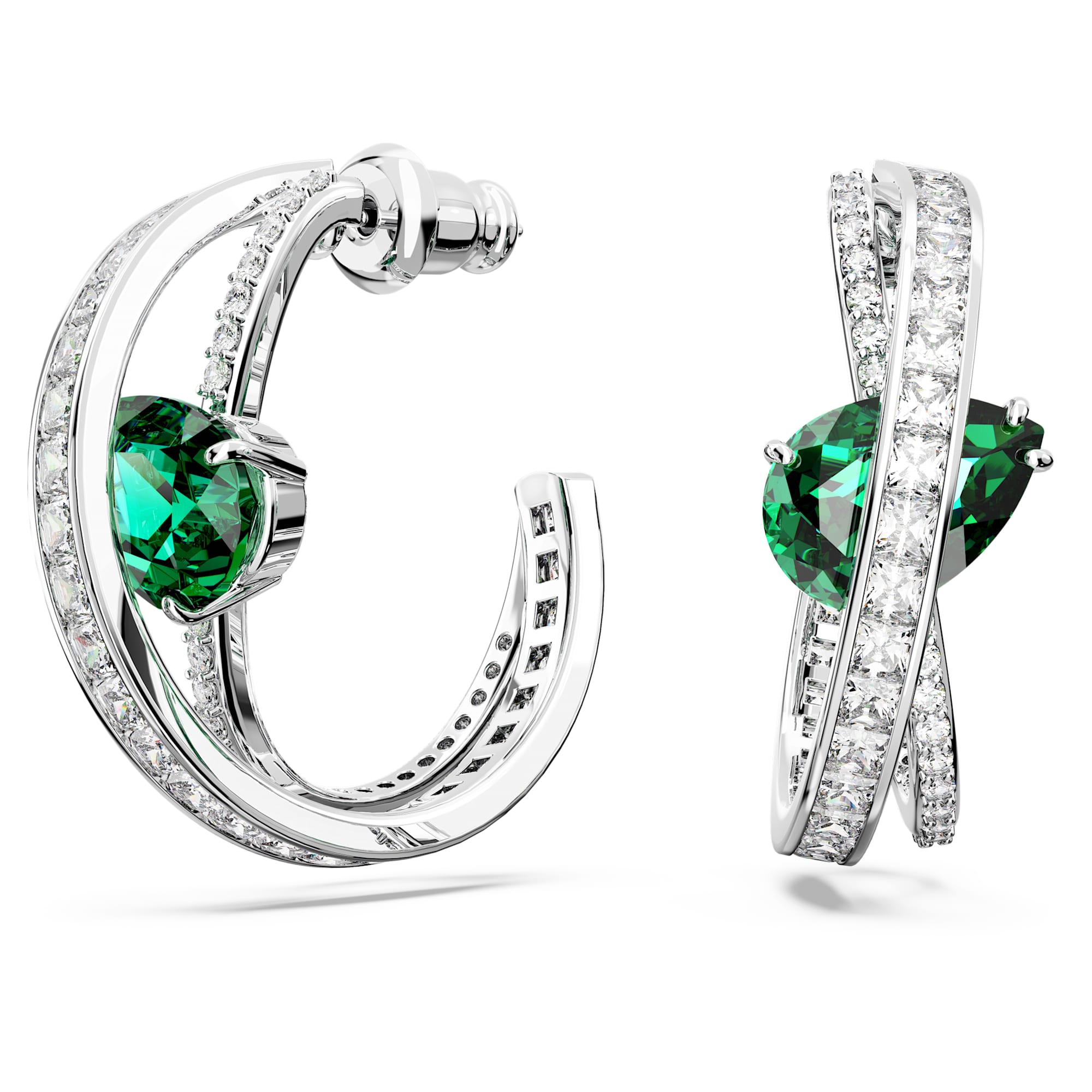 עגילי Hyperbola בציפוי רודיום מבריק SWAROVSKI