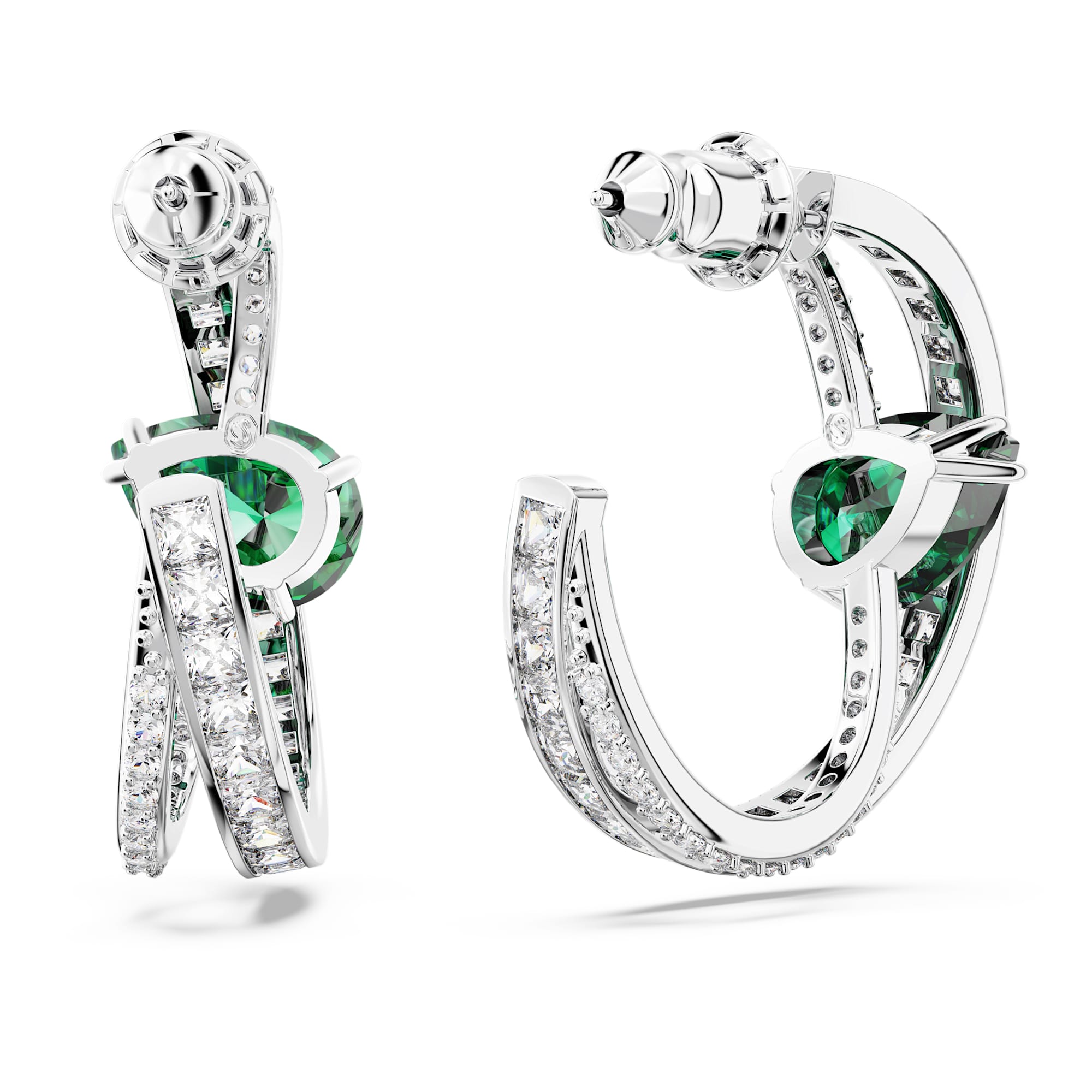 עגילי Hyperbola בציפוי רודיום מבריק SWAROVSKI
