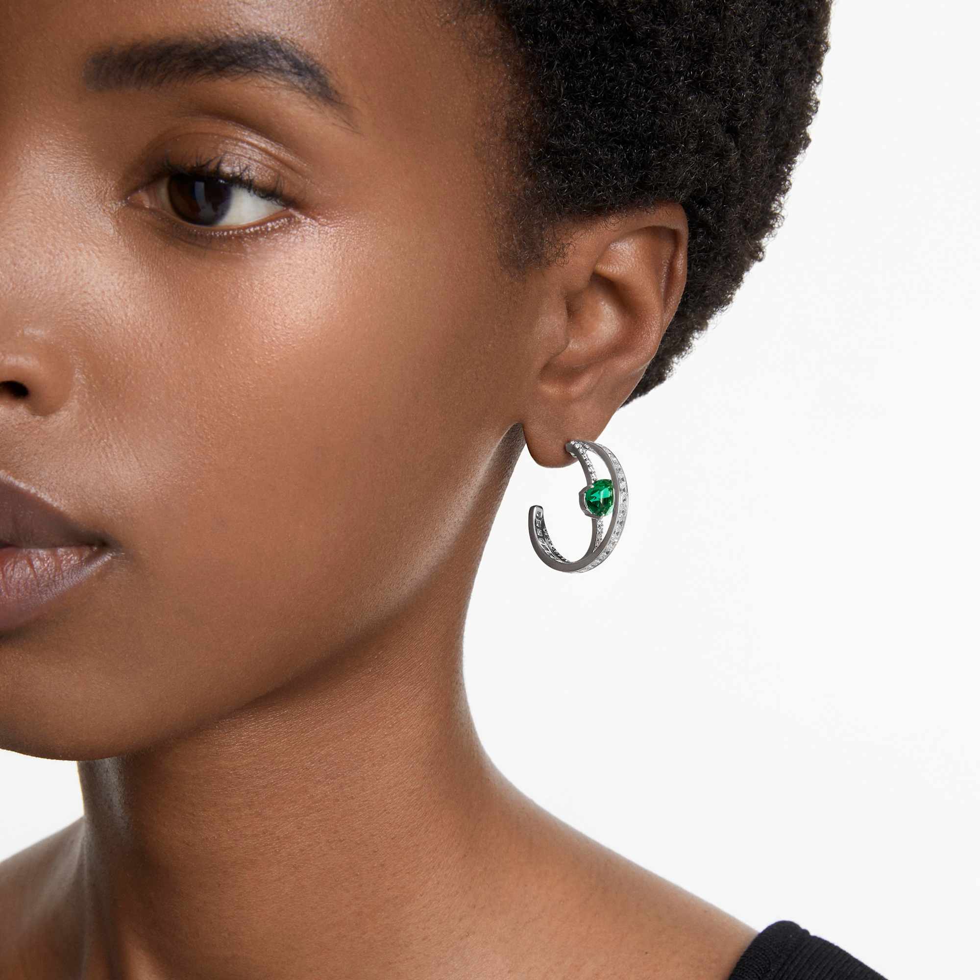 עגילי Hyperbola בציפוי רודיום מבריק SWAROVSKI