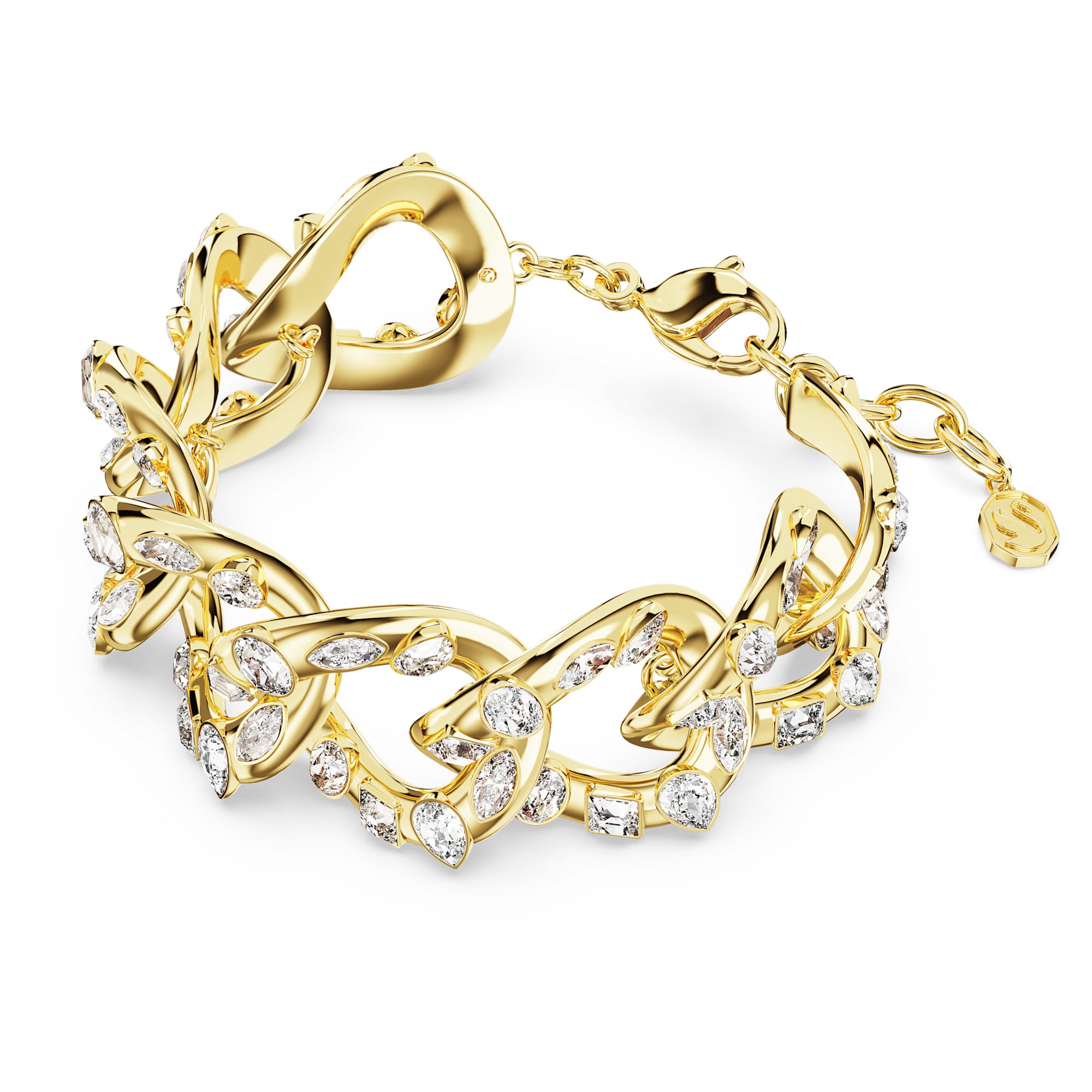 צמיד Dextera בציפוי זהב מבריק SWAROVSKI
