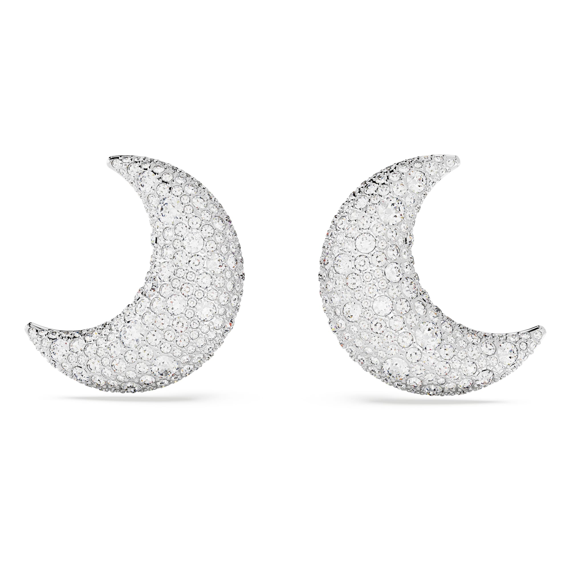 עגילי Luna בציפוי רודיום מבריק SWAROVSKI