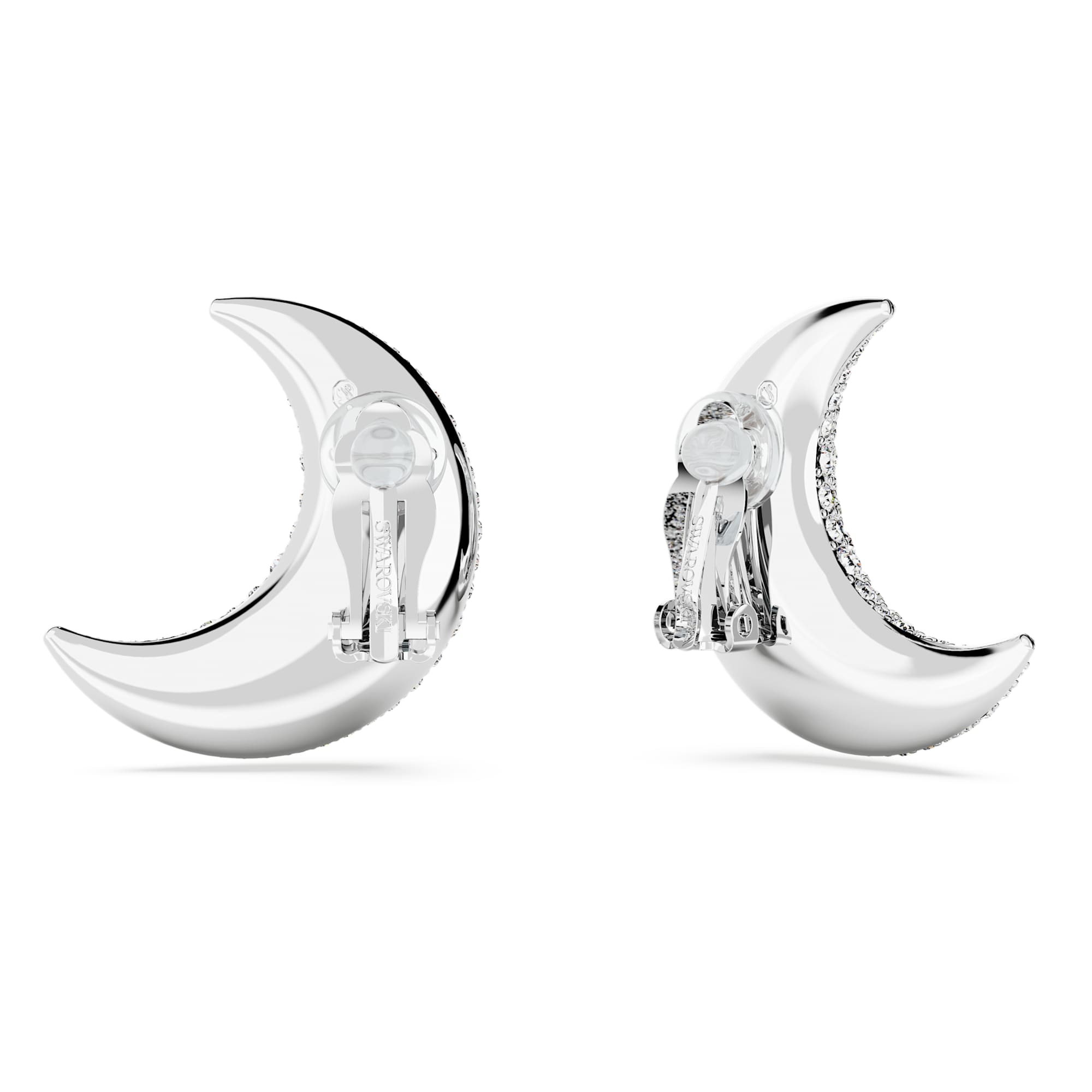 עגילי Luna בציפוי רודיום מבריק SWAROVSKI