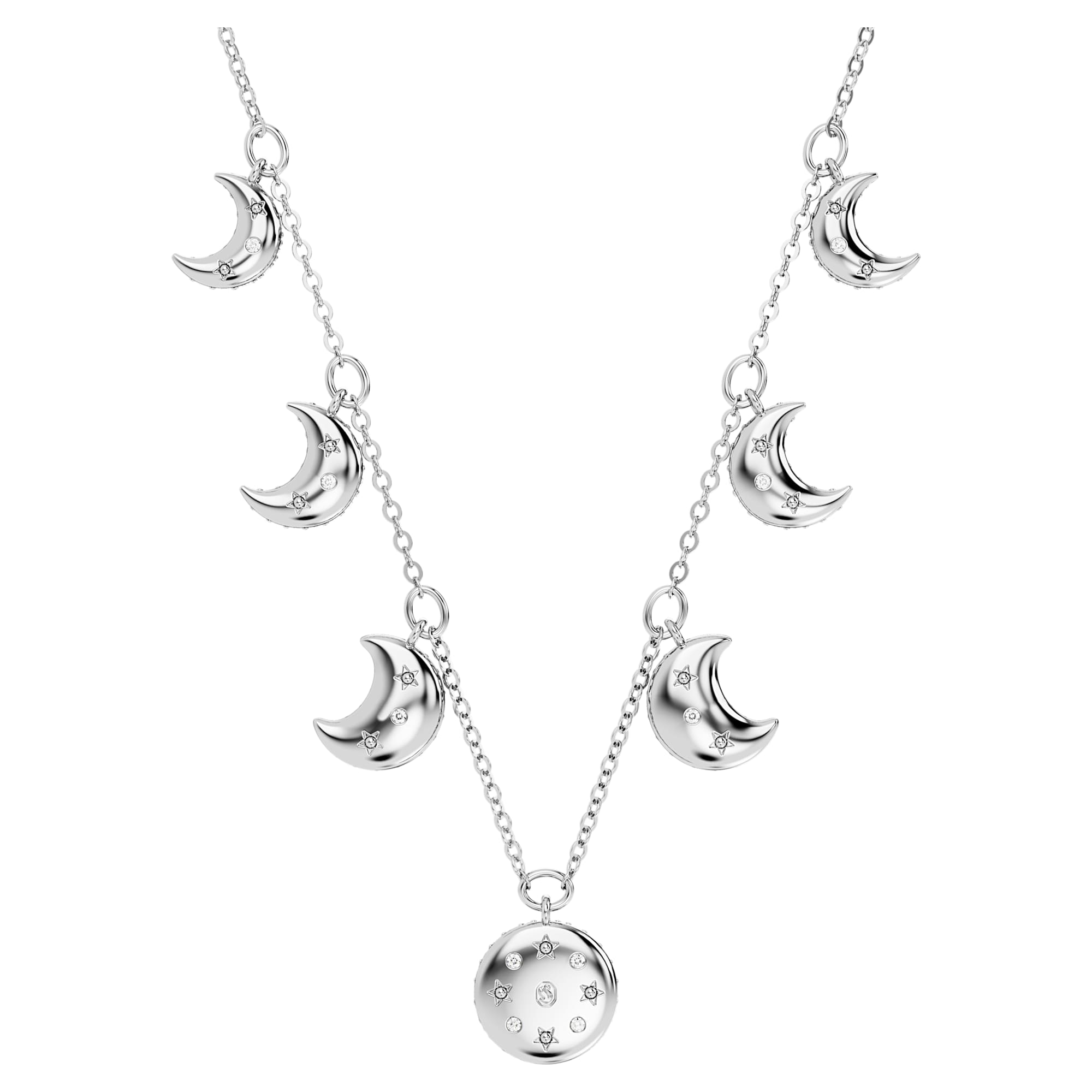 שרשרת Luna בציפוי רודיום מבריק SWAROVSKI