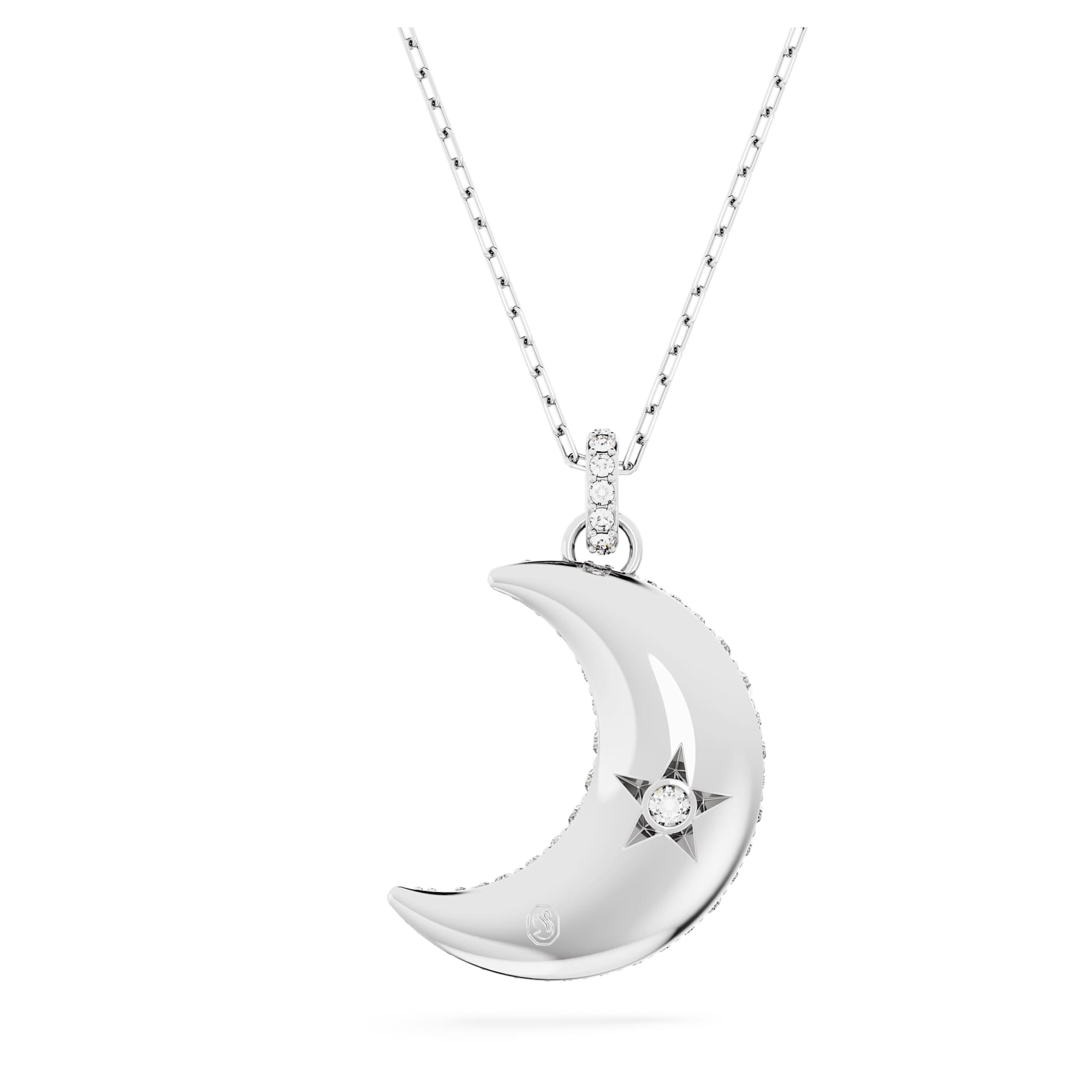 שרשרת Luna בציפוי רודיום מבריק SWAROVSKI