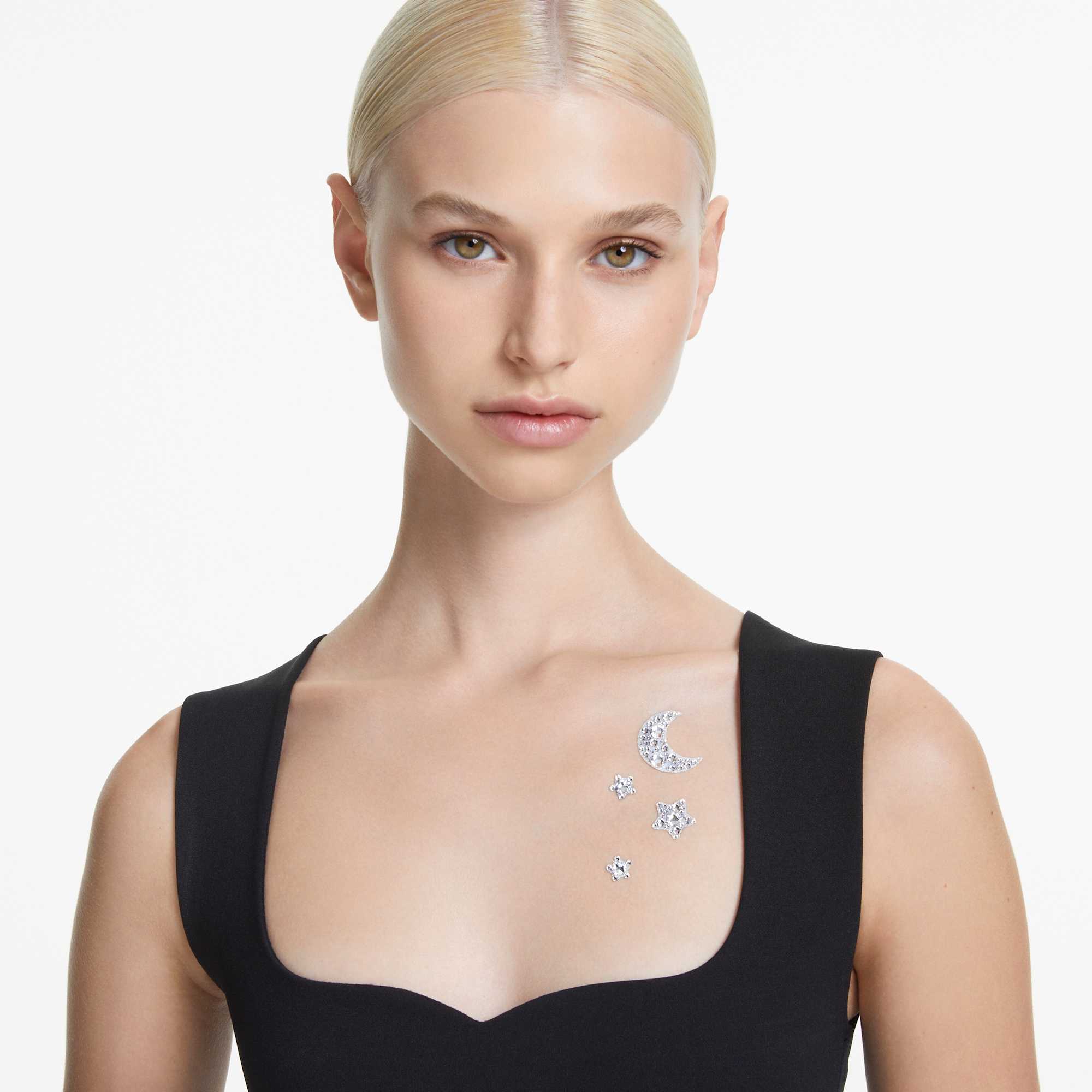 תכשיטים לגוף Luna בציפוי רודיום מבריק SWAROVSKI