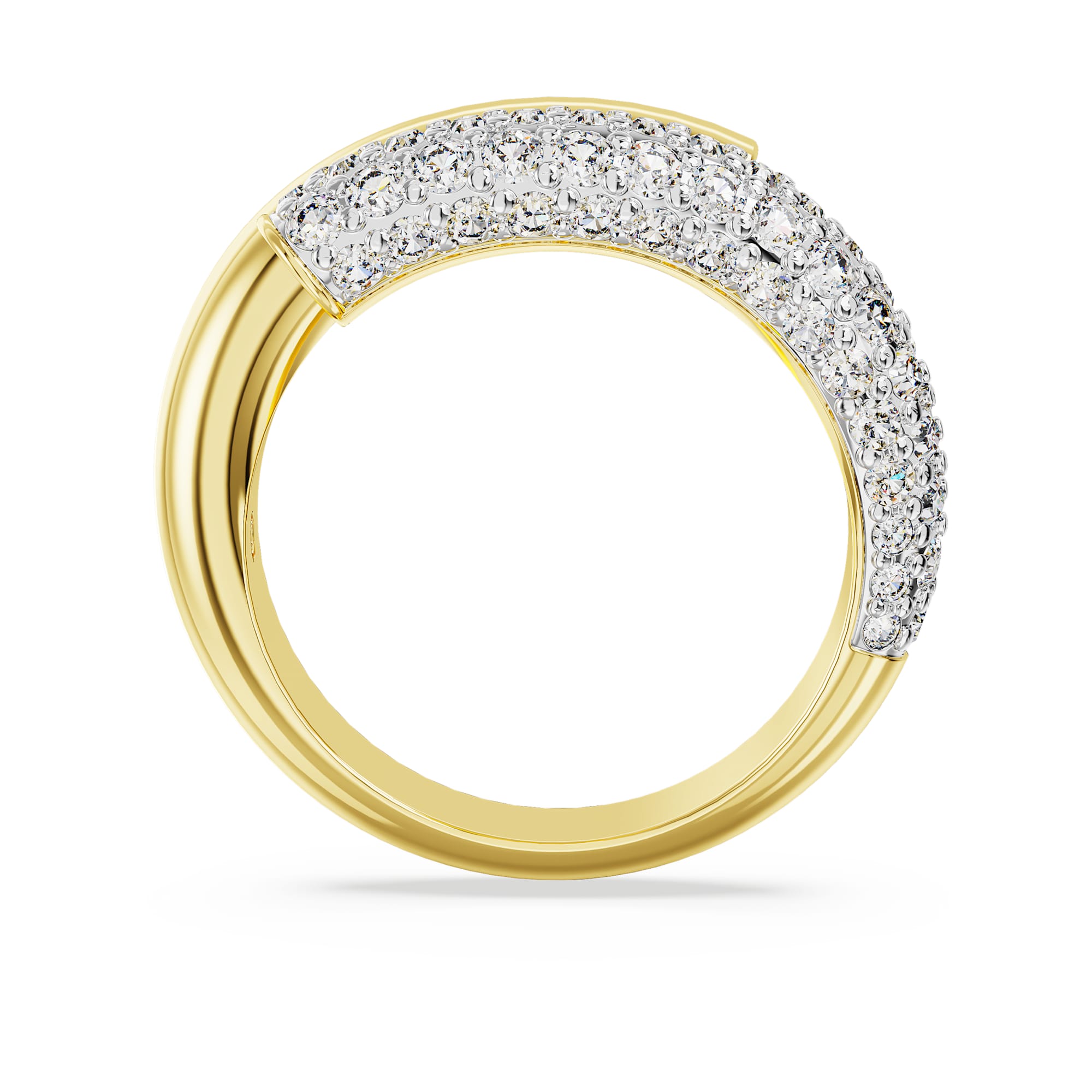 טבעת Dextera בציפוי זהב מבריק SWAROVSKI