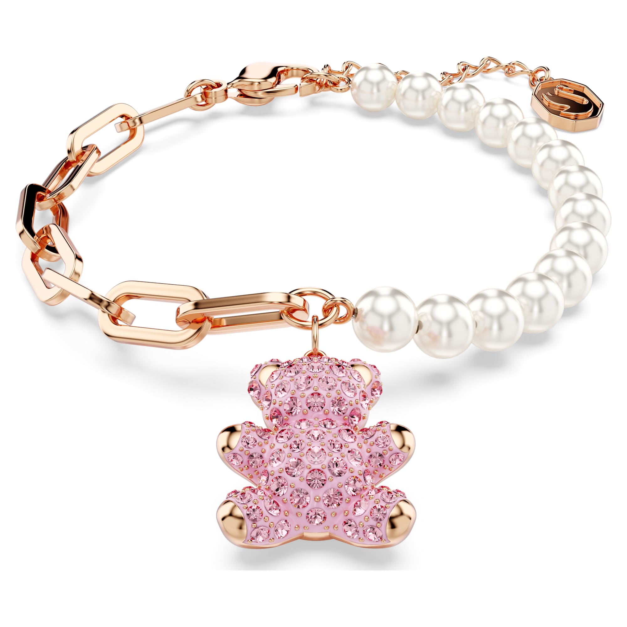 צמיד Teddy בציפוי רוז גולד מבריק SWAROVSKI