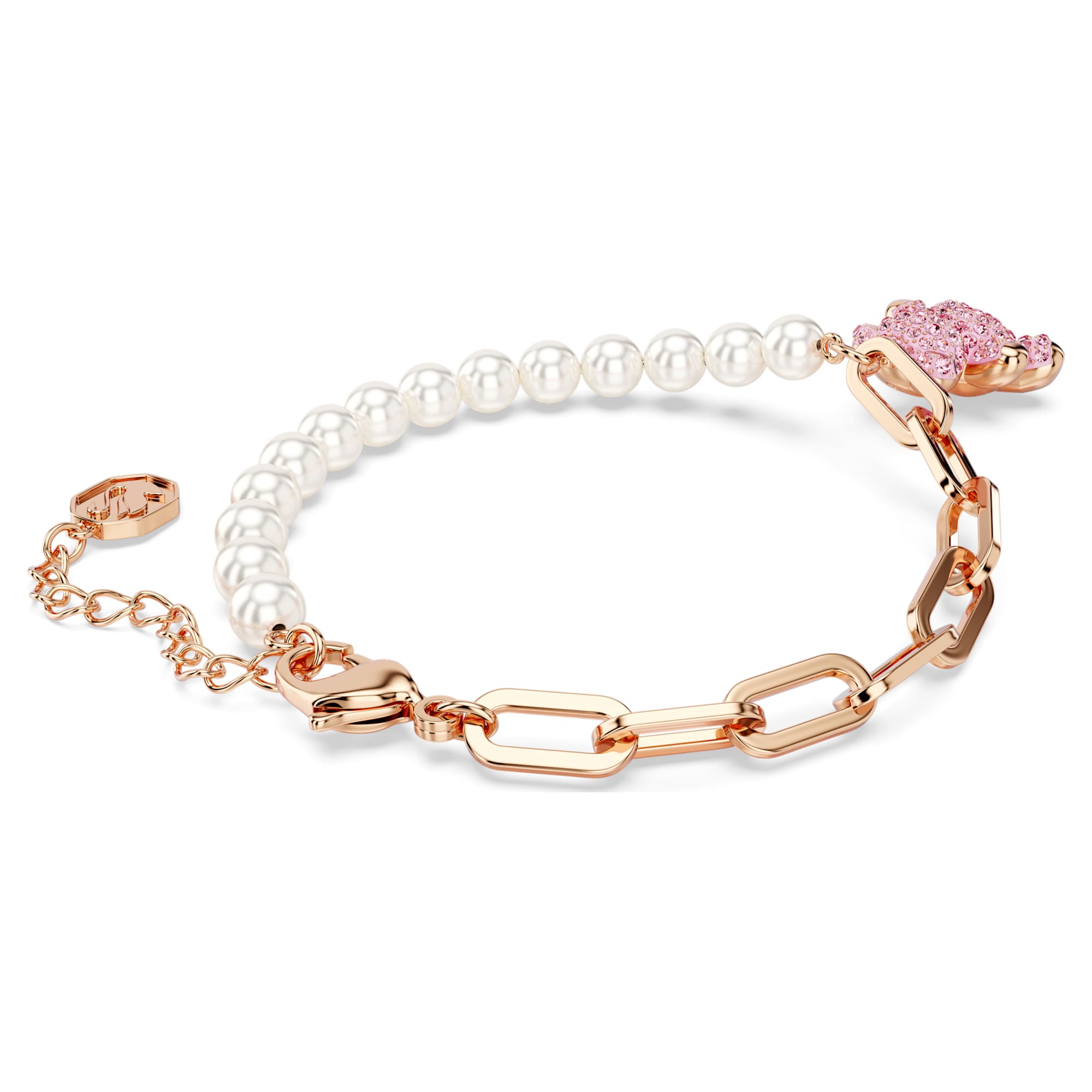 צמיד Teddy בציפוי רוז גולד מבריק SWAROVSKI