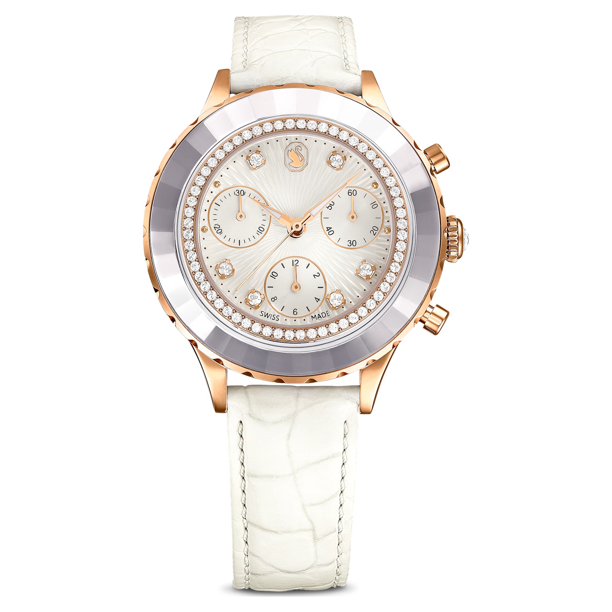 שעון Octea Chrono בציפוי PVD רוז גולד SWAROVSKI