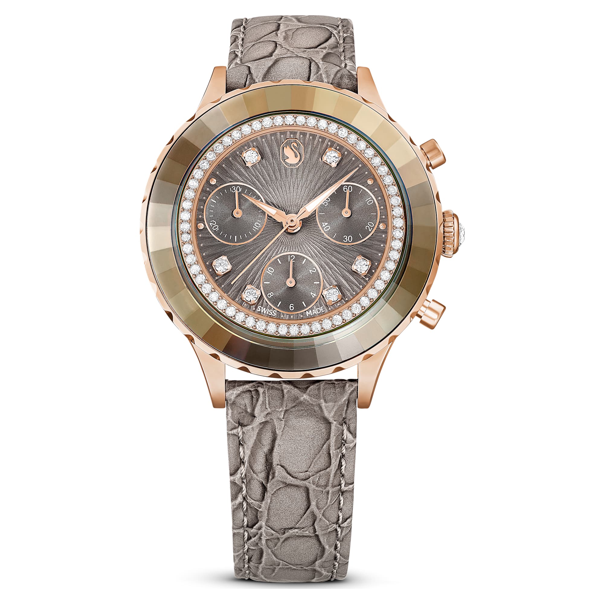 שעון Octea Chrono בציפוי PVD רוז גולד SWAROVSKI