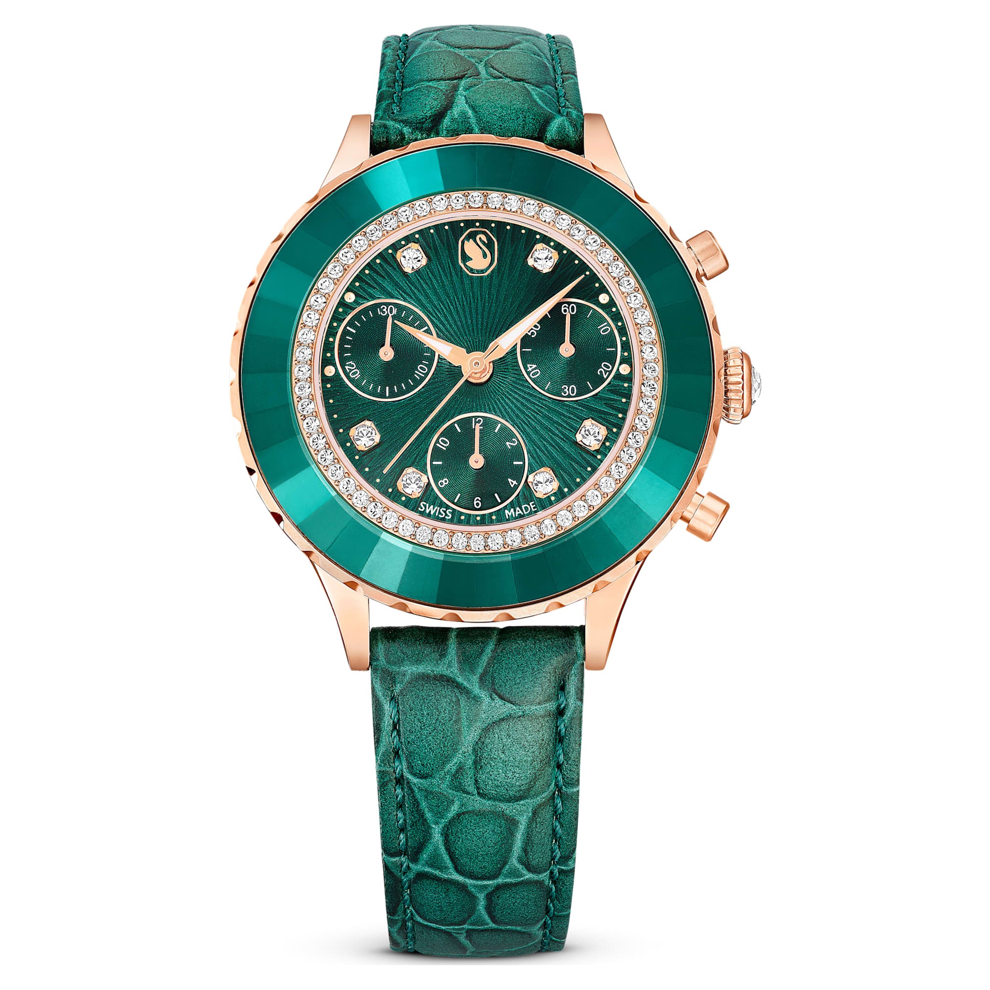 שעון Octea Chrono בציפוי PVD רוז גולד SWAROVSKI
