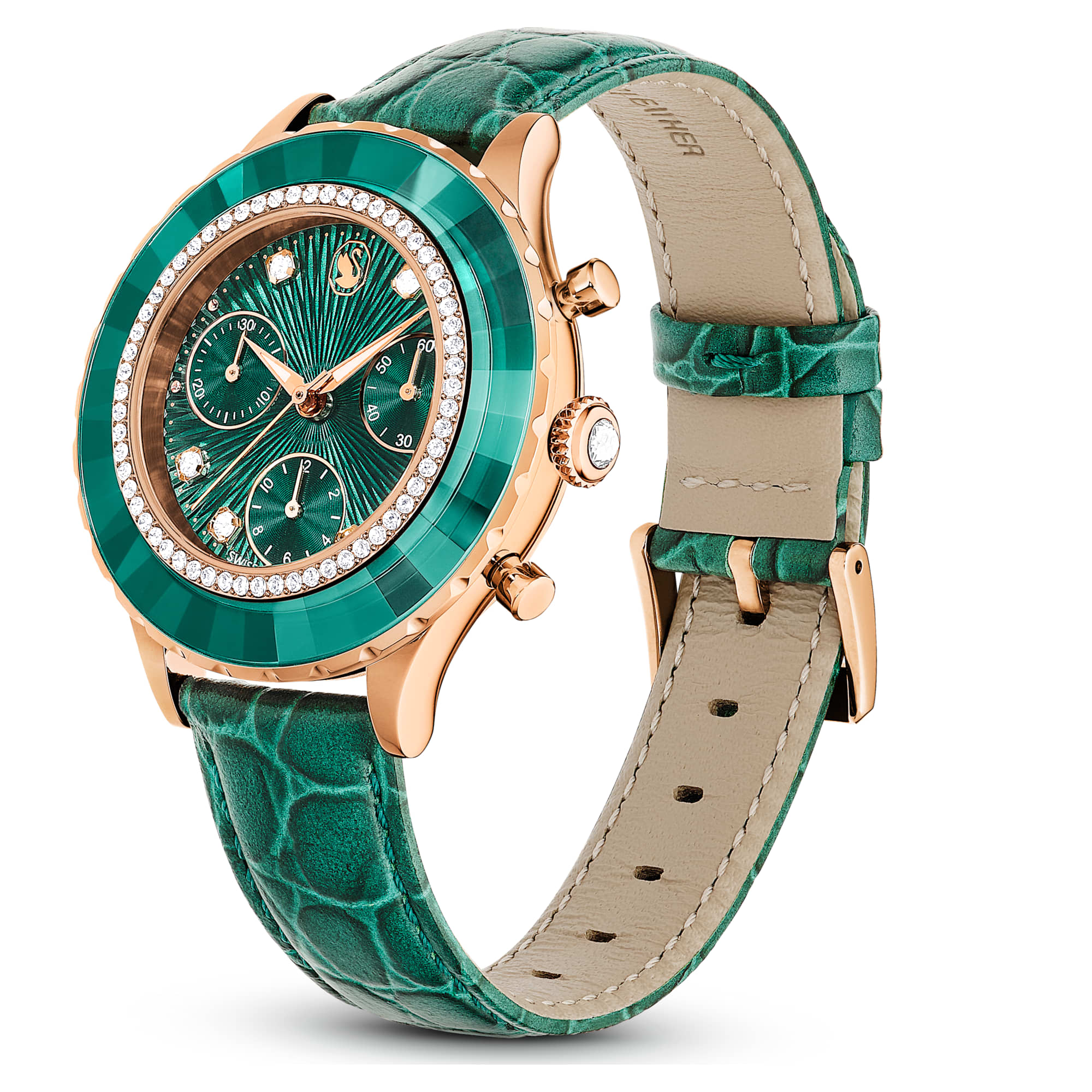 שעון Octea Chrono בציפוי PVD רוז גולד SWAROVSKI