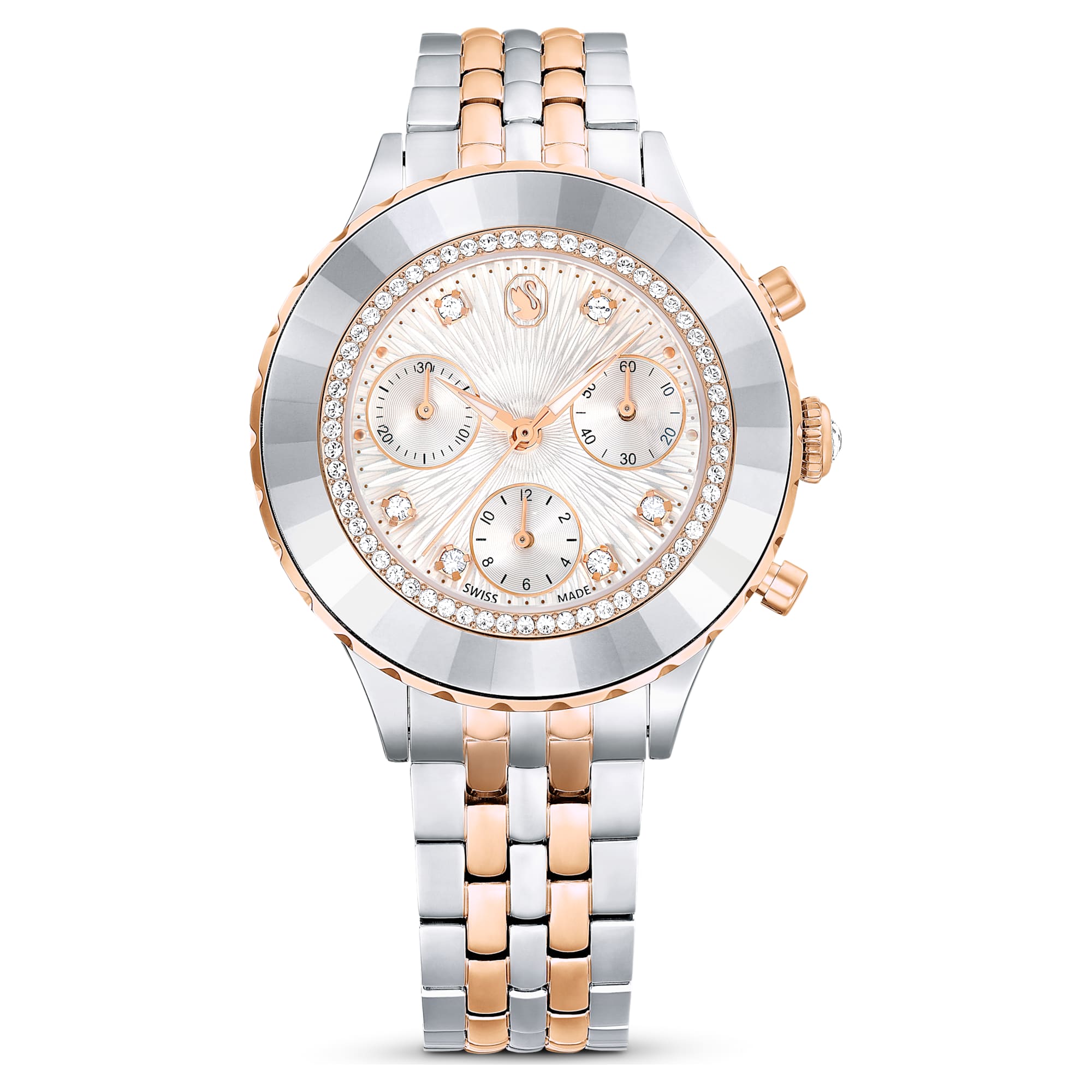 שעון Octea Chrono בציפוי PVD רוז זהב SWAROVSKI
