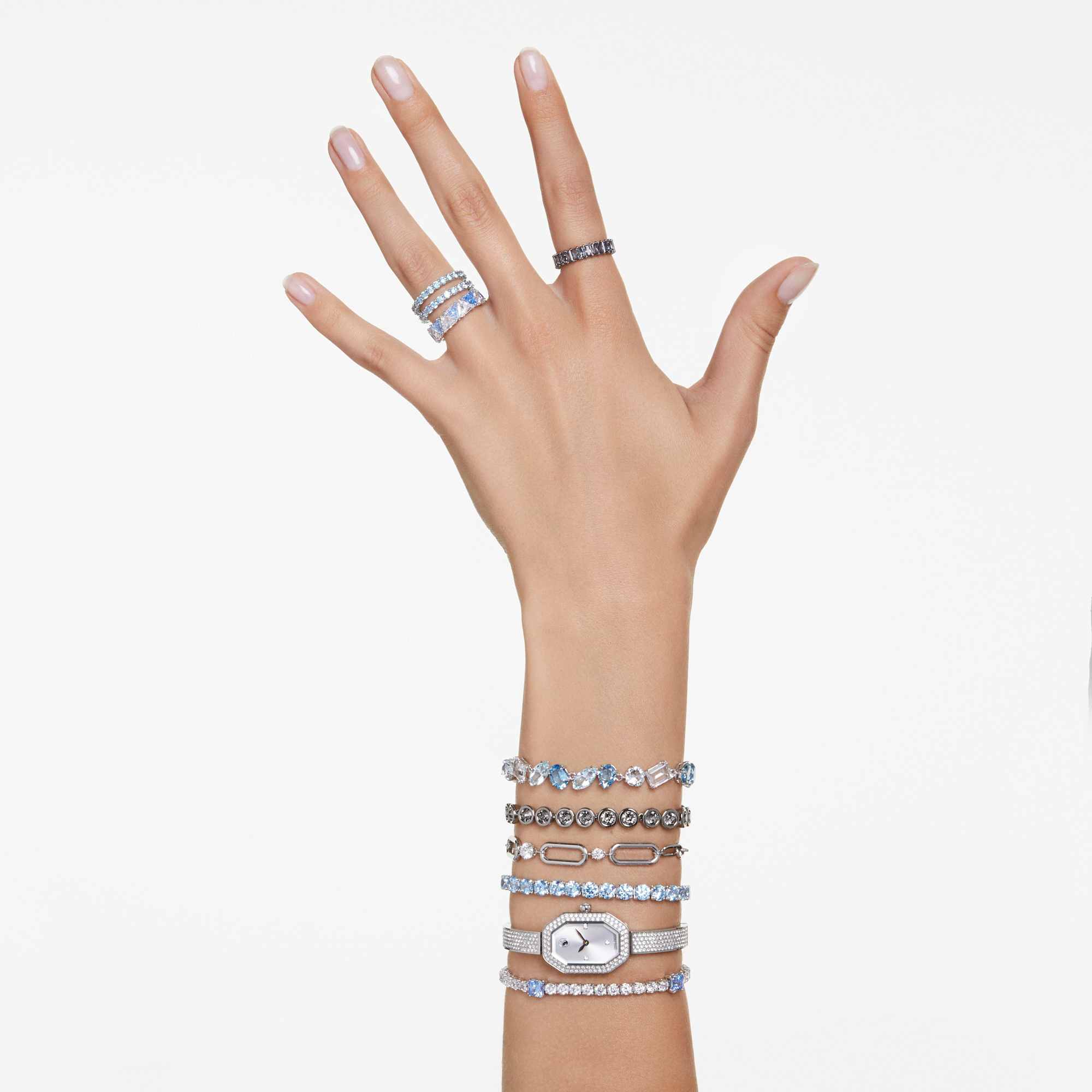 שעון Dextera Bangle בציפוי רודיום מבריק SWAROVSKI
