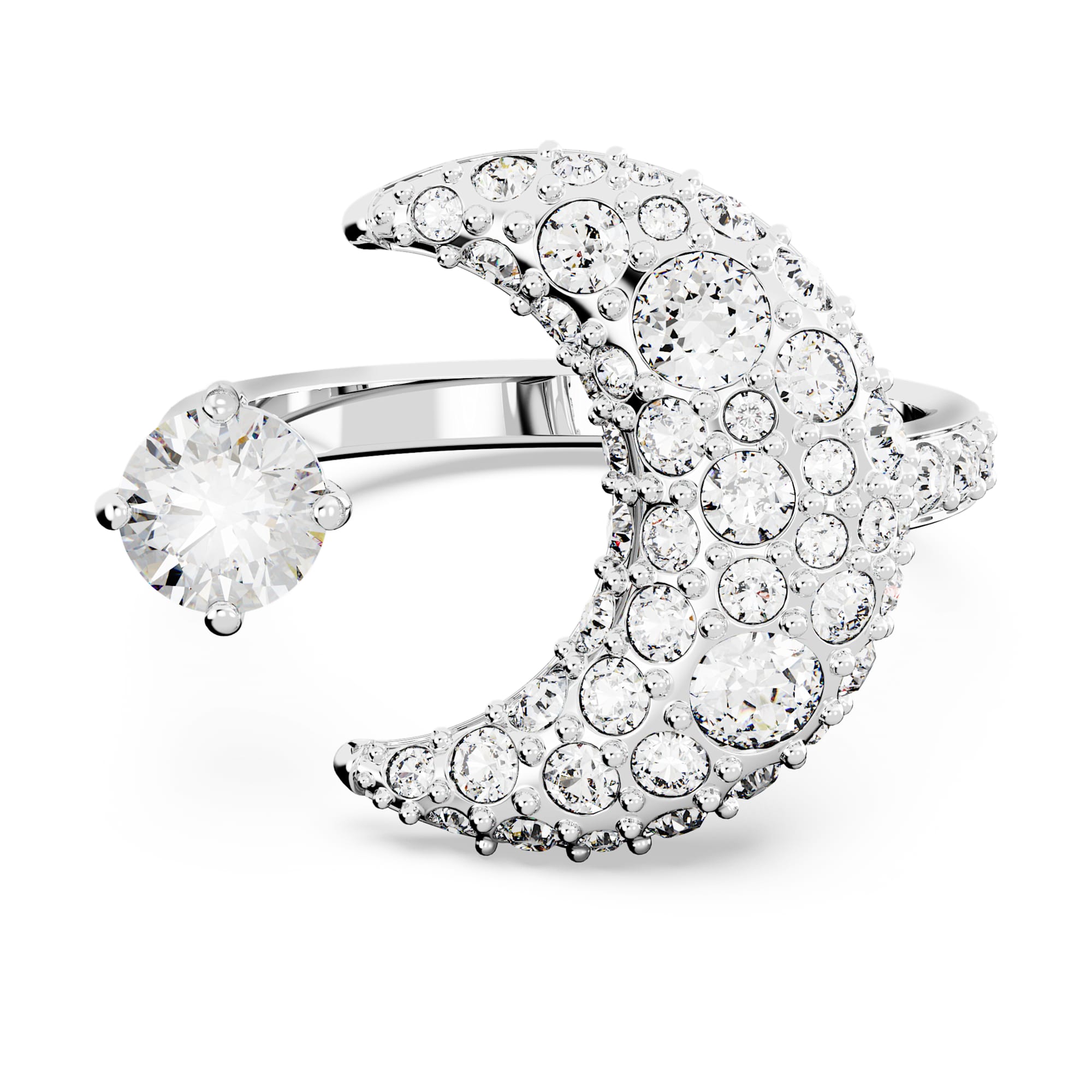 טבעת Luna בציפוי רודיום מבריק SWAROVSKI
