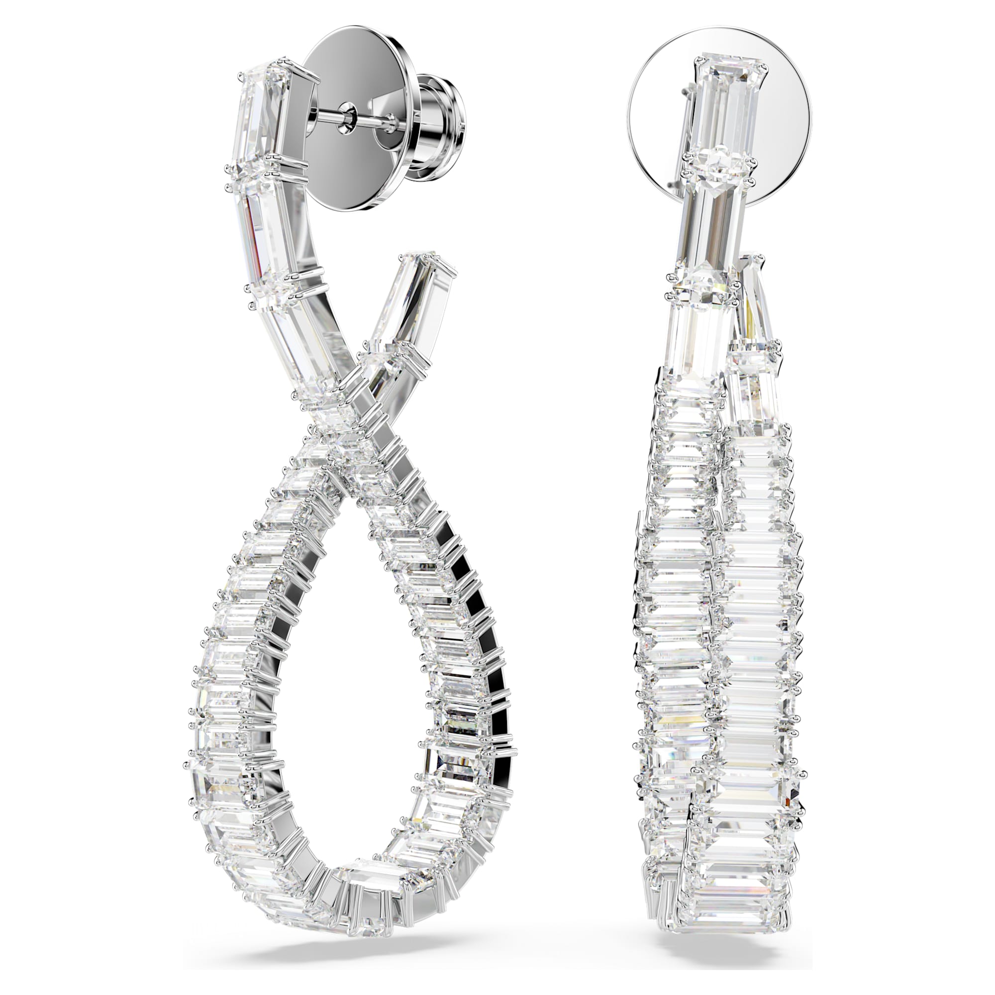 עגילי Hyperbola בציפוי רודיום מבריק SWAROVSKI
