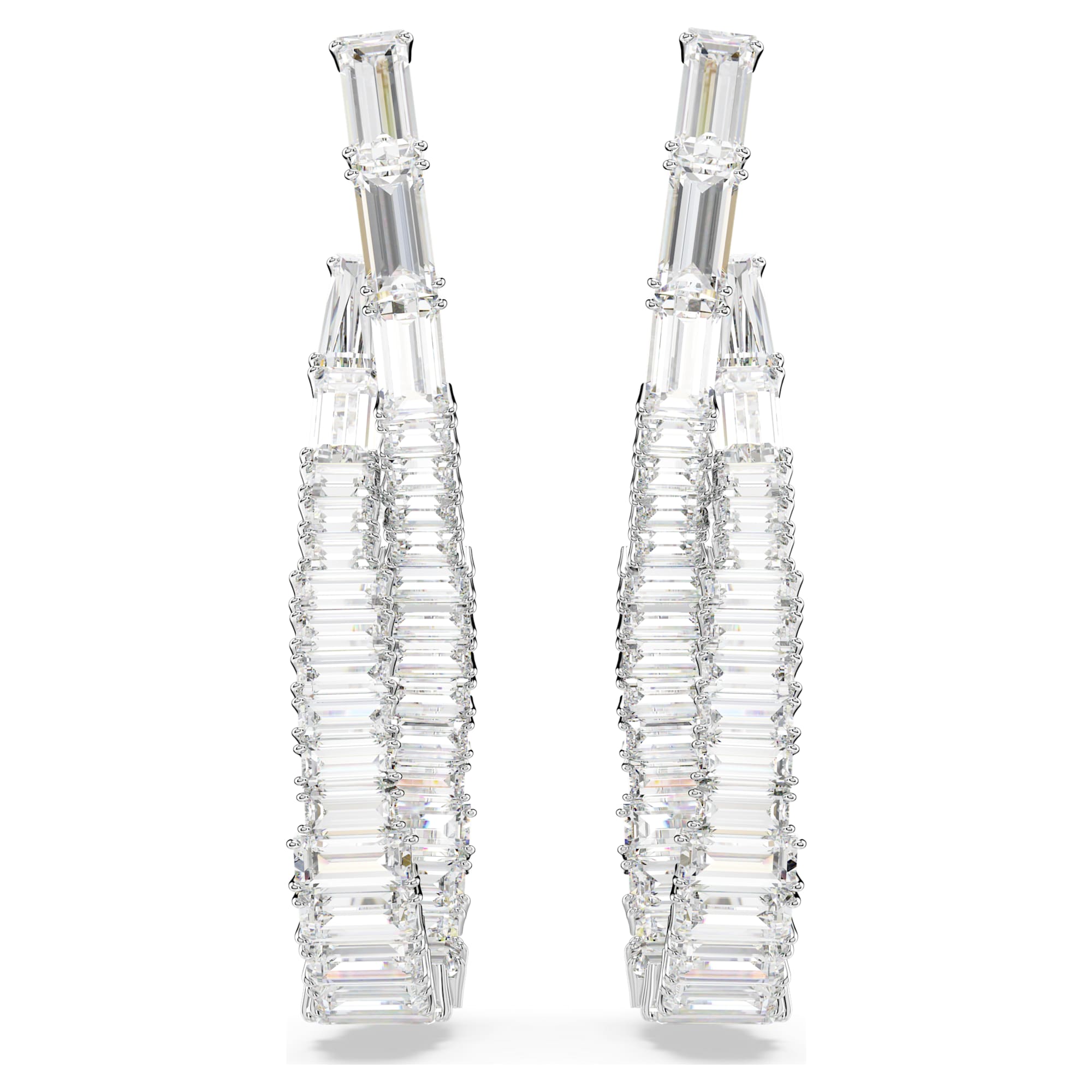 עגילי Hyperbola בציפוי רודיום מבריק SWAROVSKI