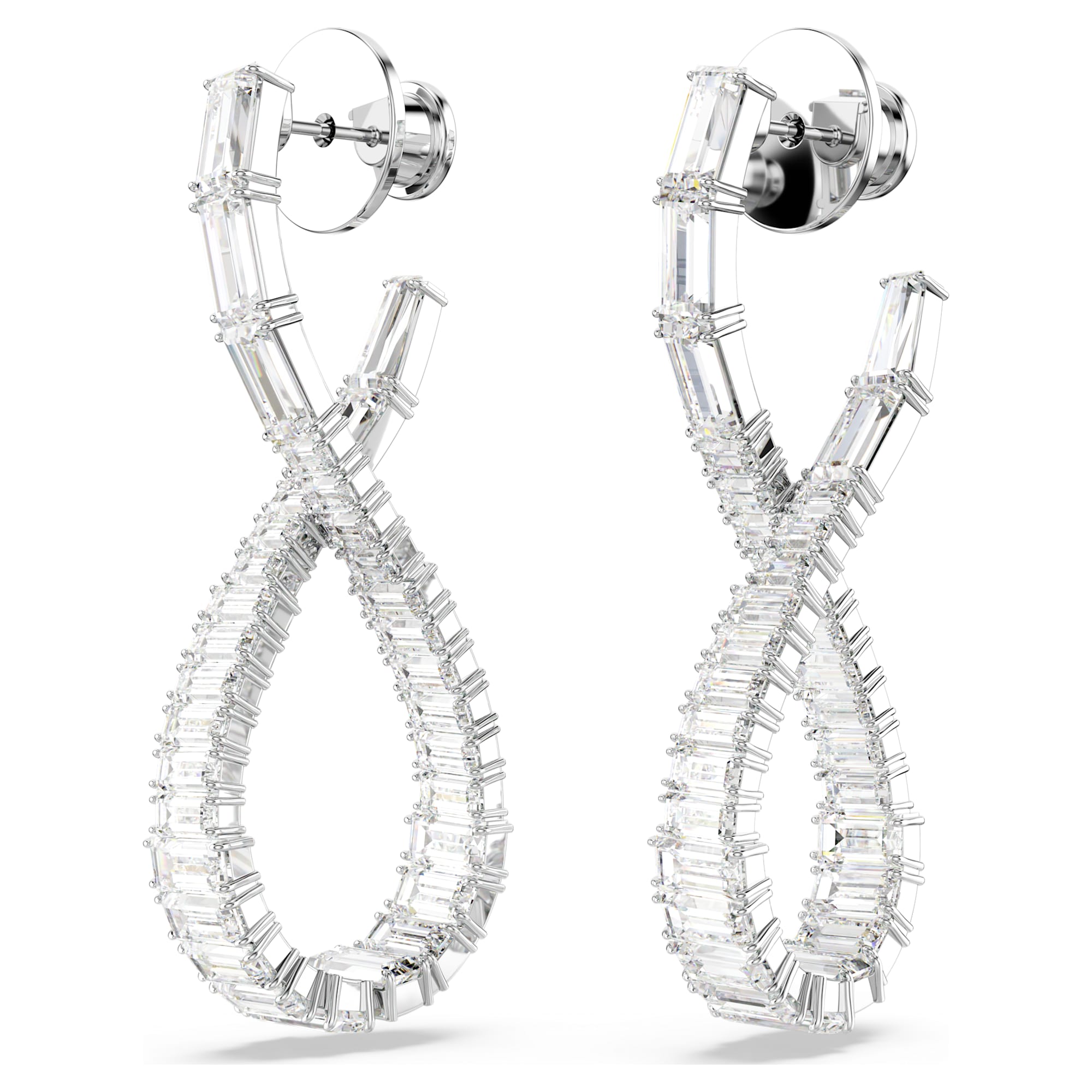 עגילי Hyperbola בציפוי רודיום מבריק SWAROVSKI