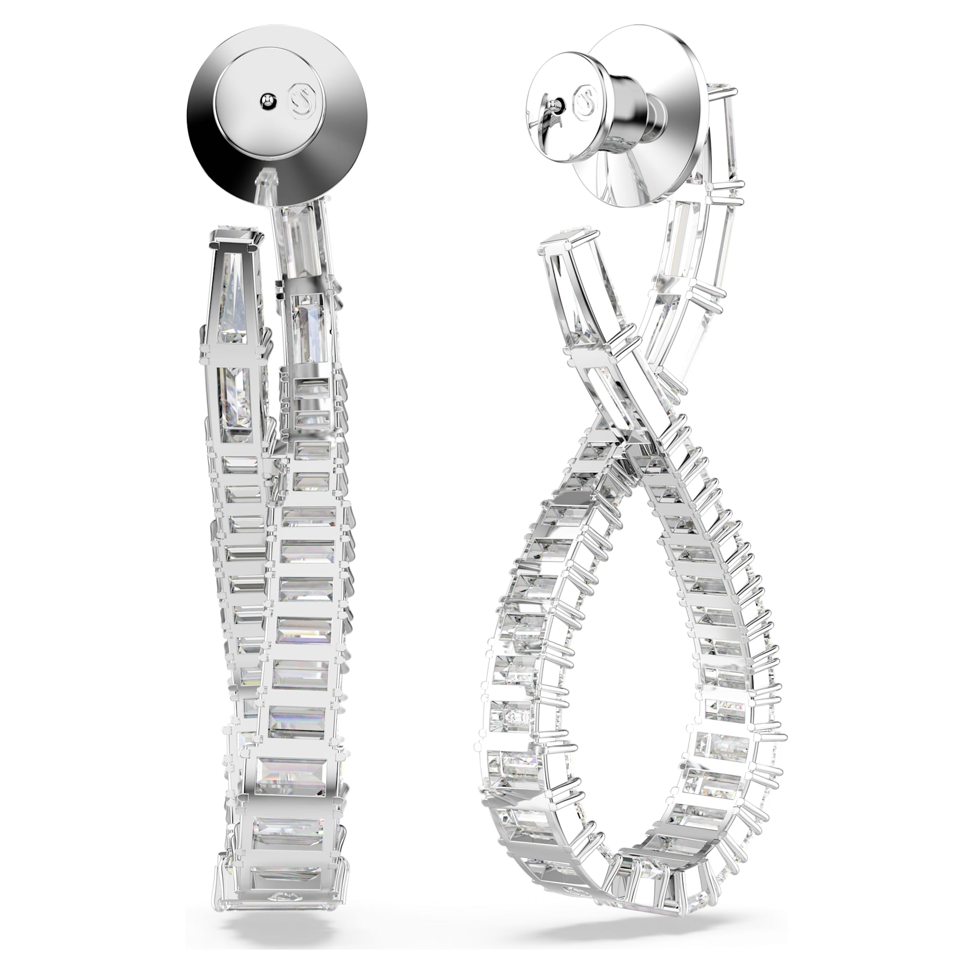 עגילי Hyperbola בציפוי רודיום מבריק SWAROVSKI