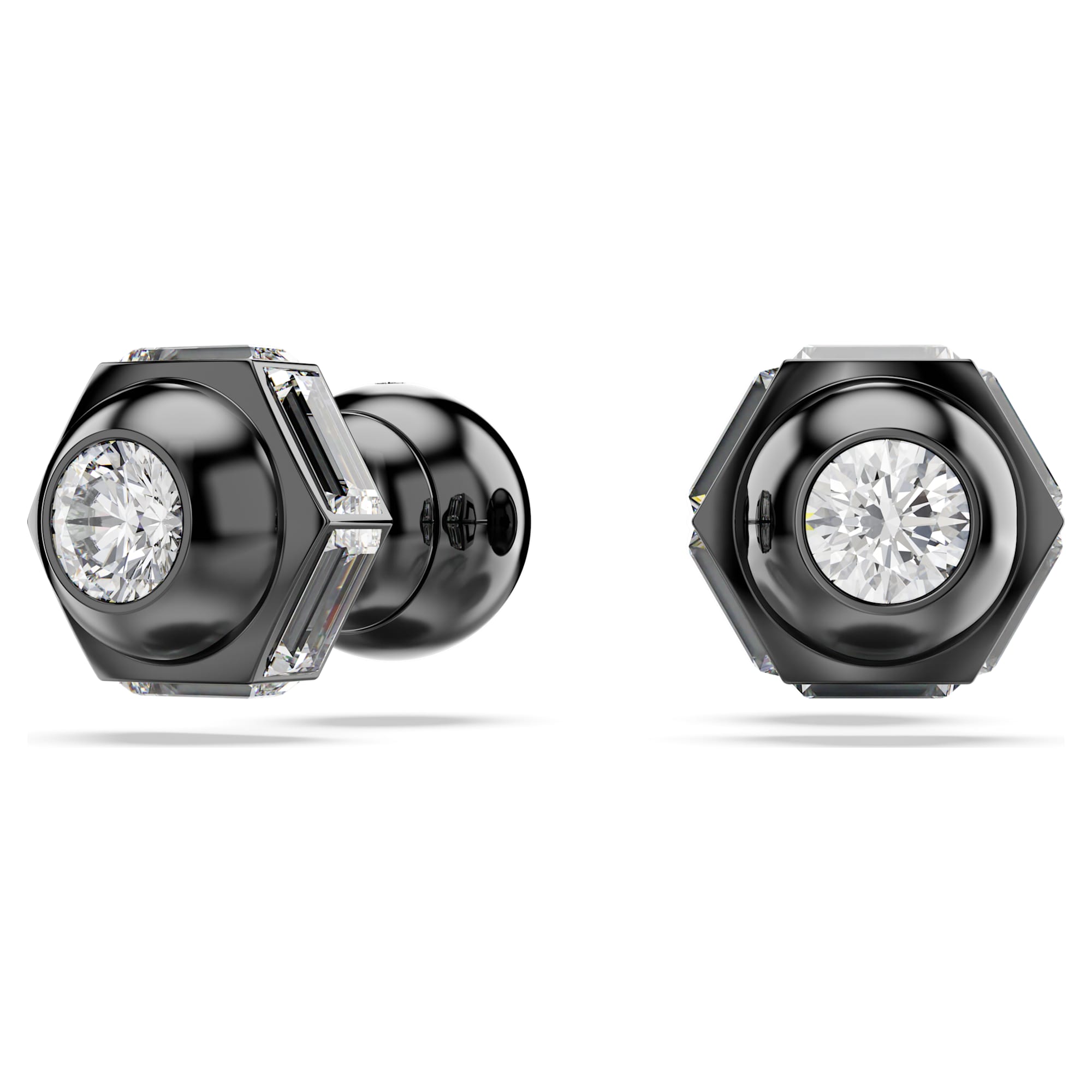 עגילי Numina בציפוי רודניום שחור SWAROVSKI