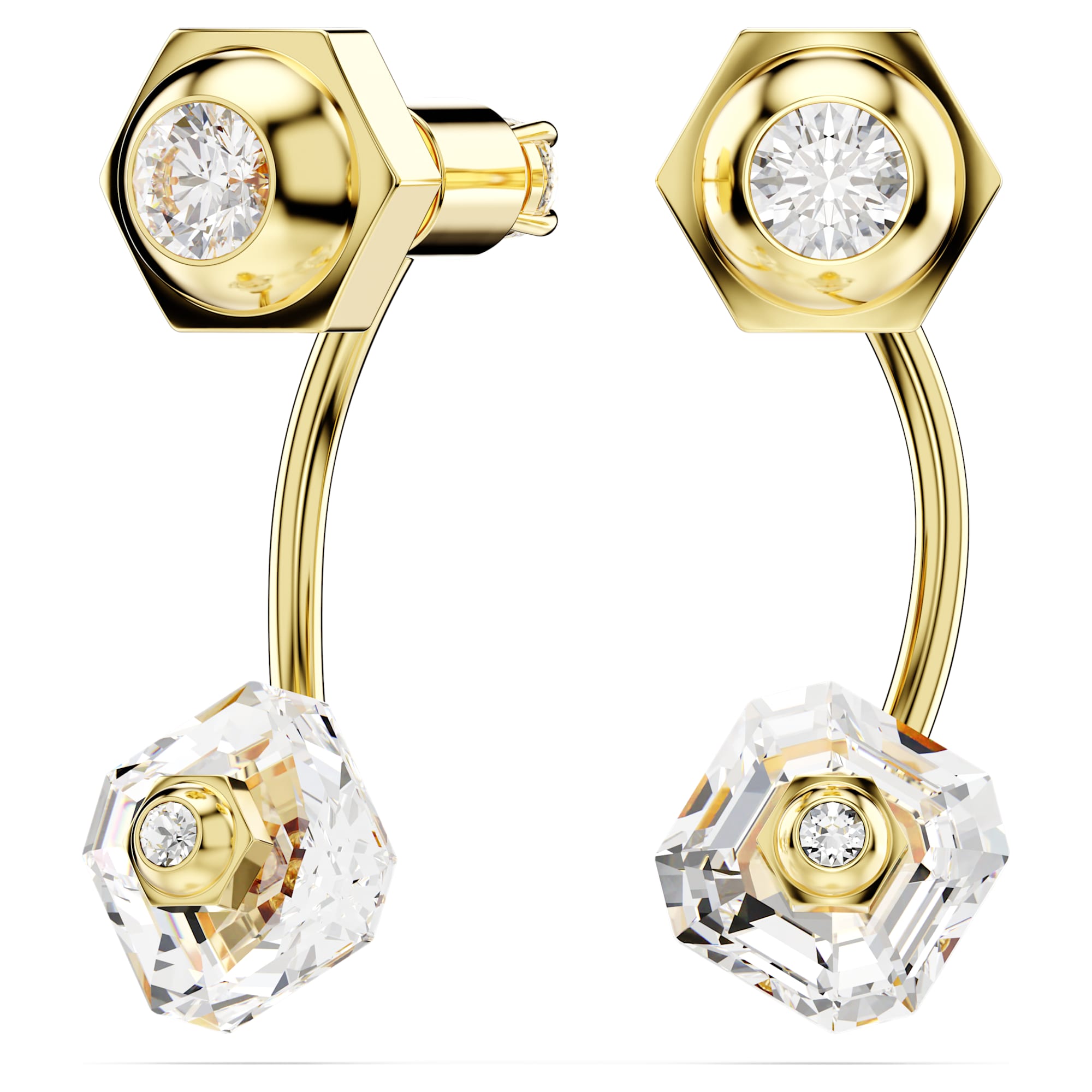 עגילי Numina בציפוי זהב מבריק SWAROVSKI