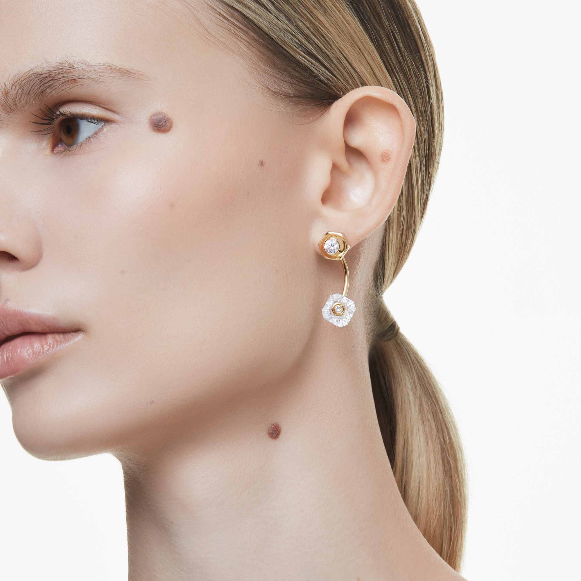 עגילי Numina בציפוי זהב מבריק SWAROVSKI