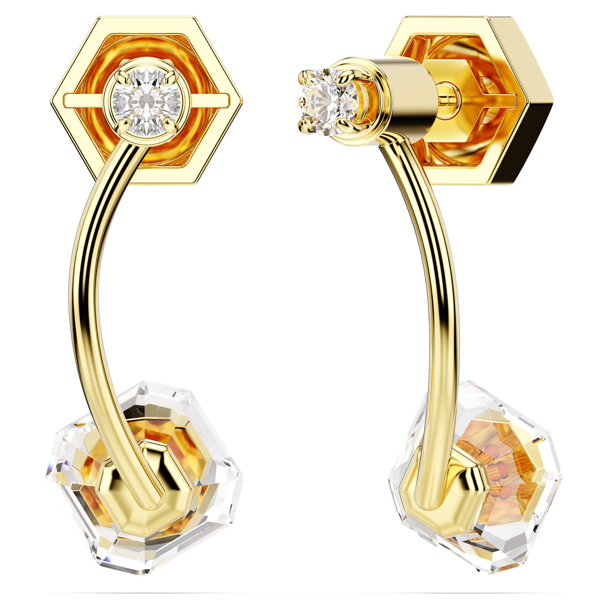 עגילי Numina בציפוי זהב מבריק SWAROVSKI