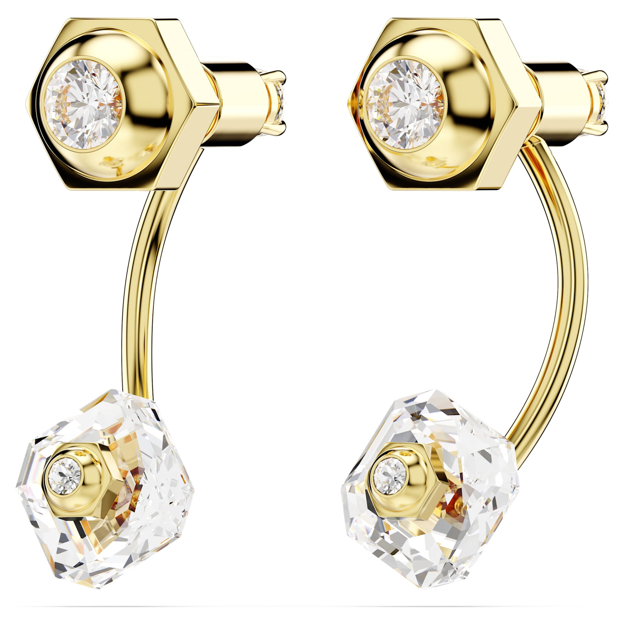 עגילי Numina בציפוי זהב מבריק SWAROVSKI