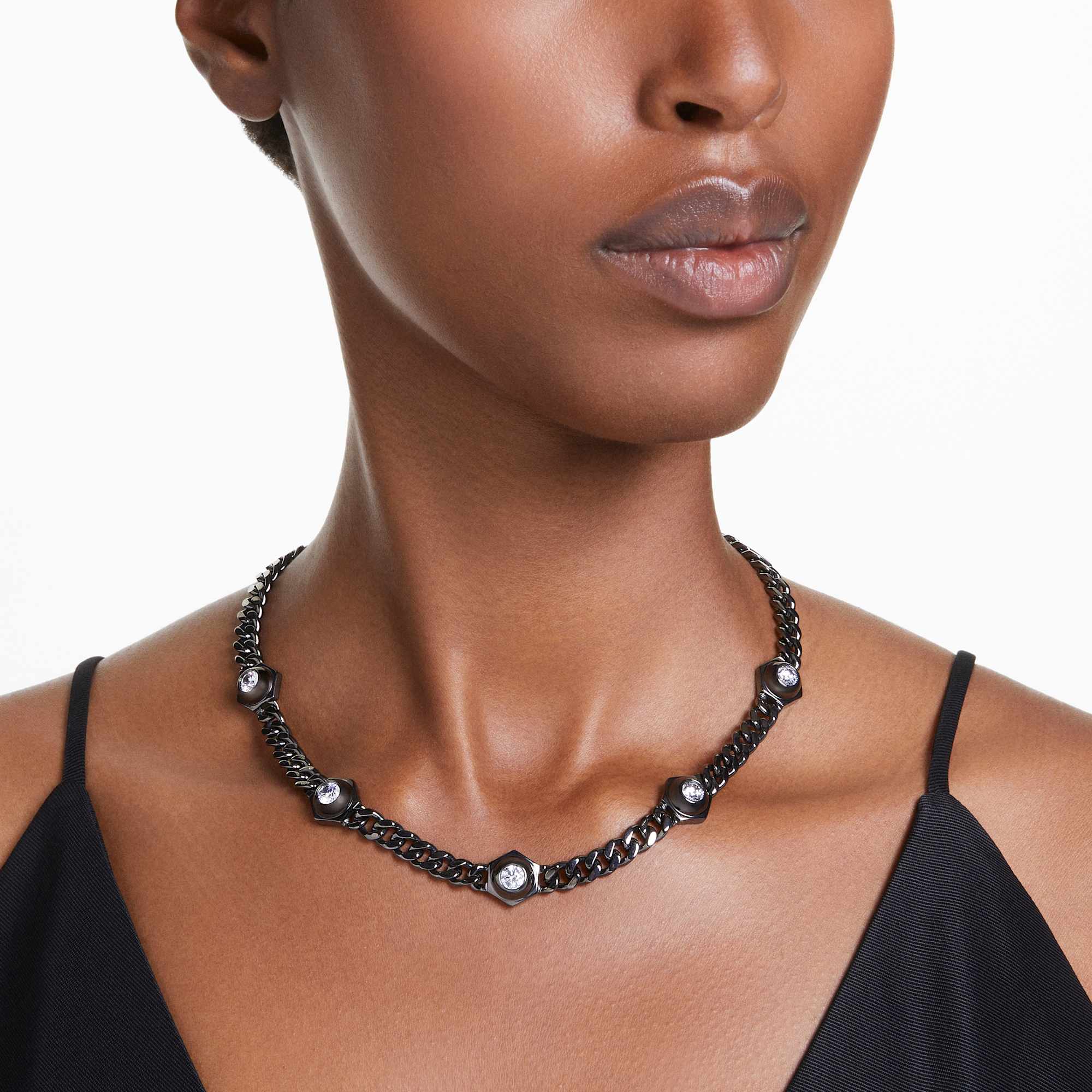 שרשרת Numina בציפוי רודניום שחור SWAROVSKI