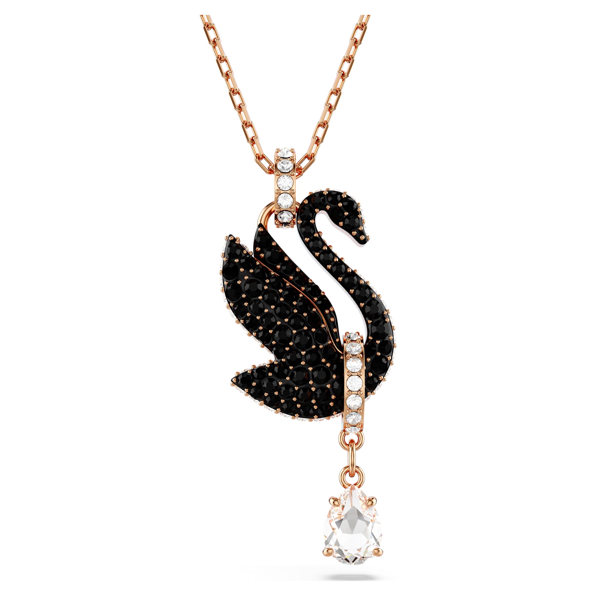 שרשרת Swan בציפוי רוז גולד מבריק SWAROVSKI