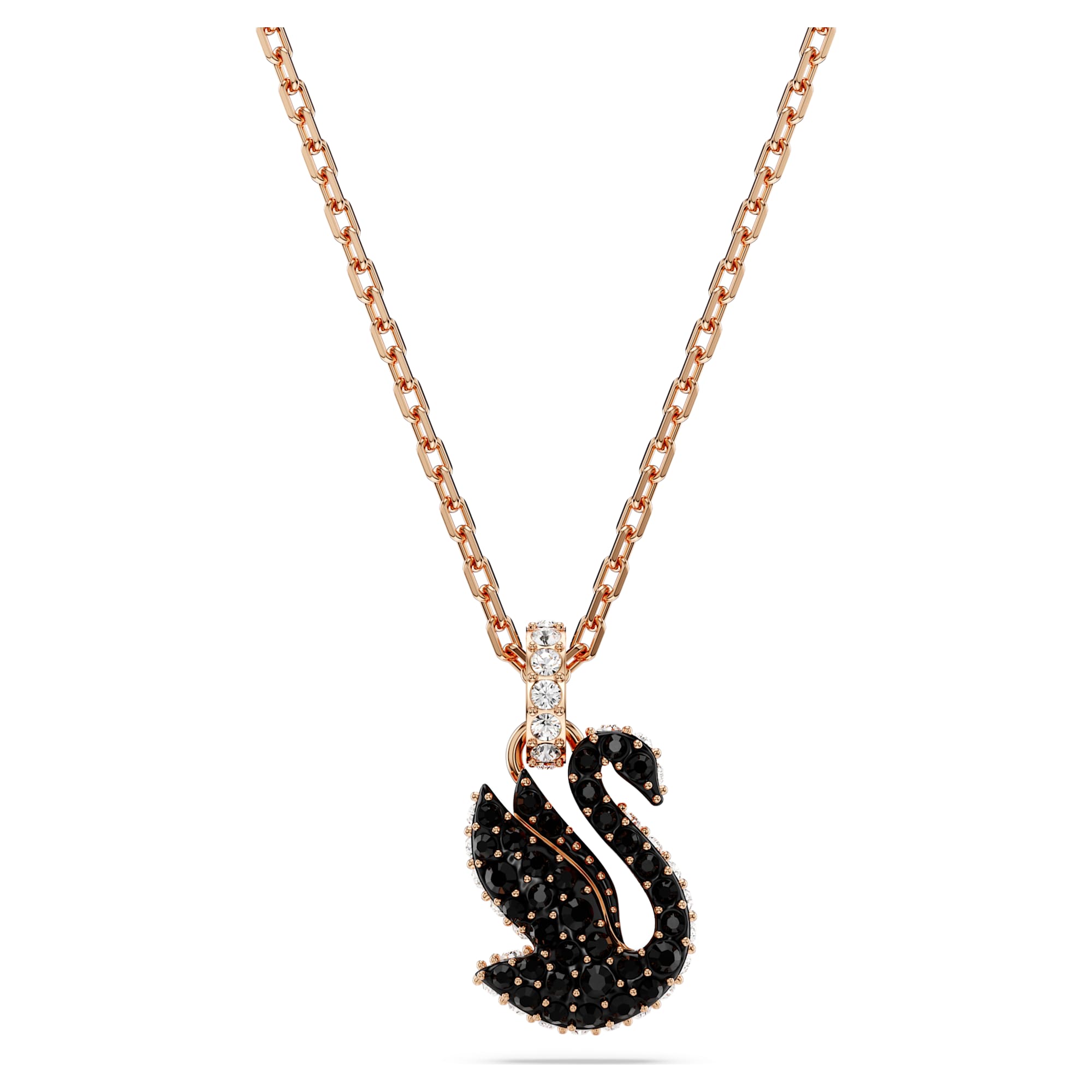 שרשרת Swan בציפוי רוז גולד מבריק SWAROVSKI