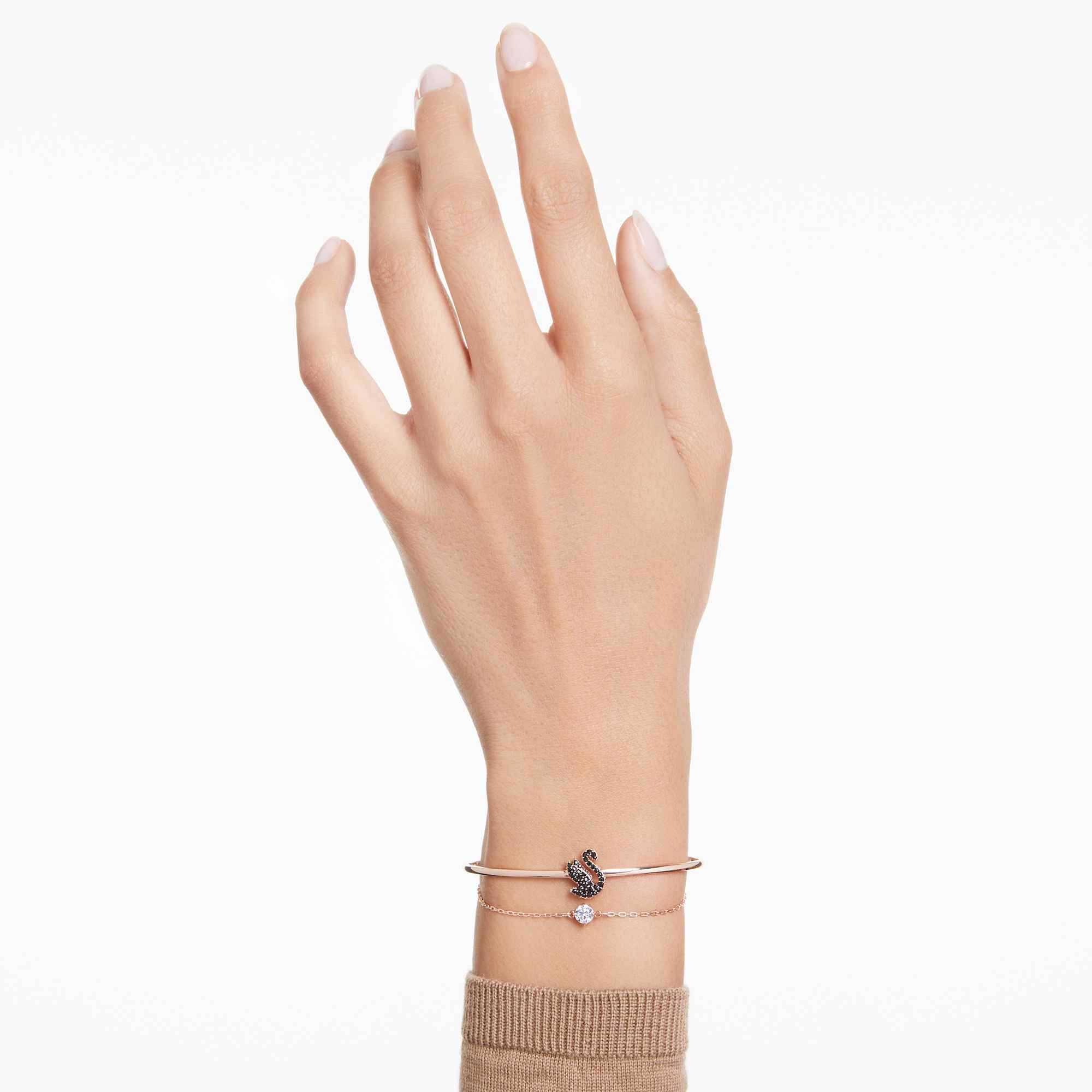 צמיד Swan בציפוי רוז גולד מבריק SWAROVSKI