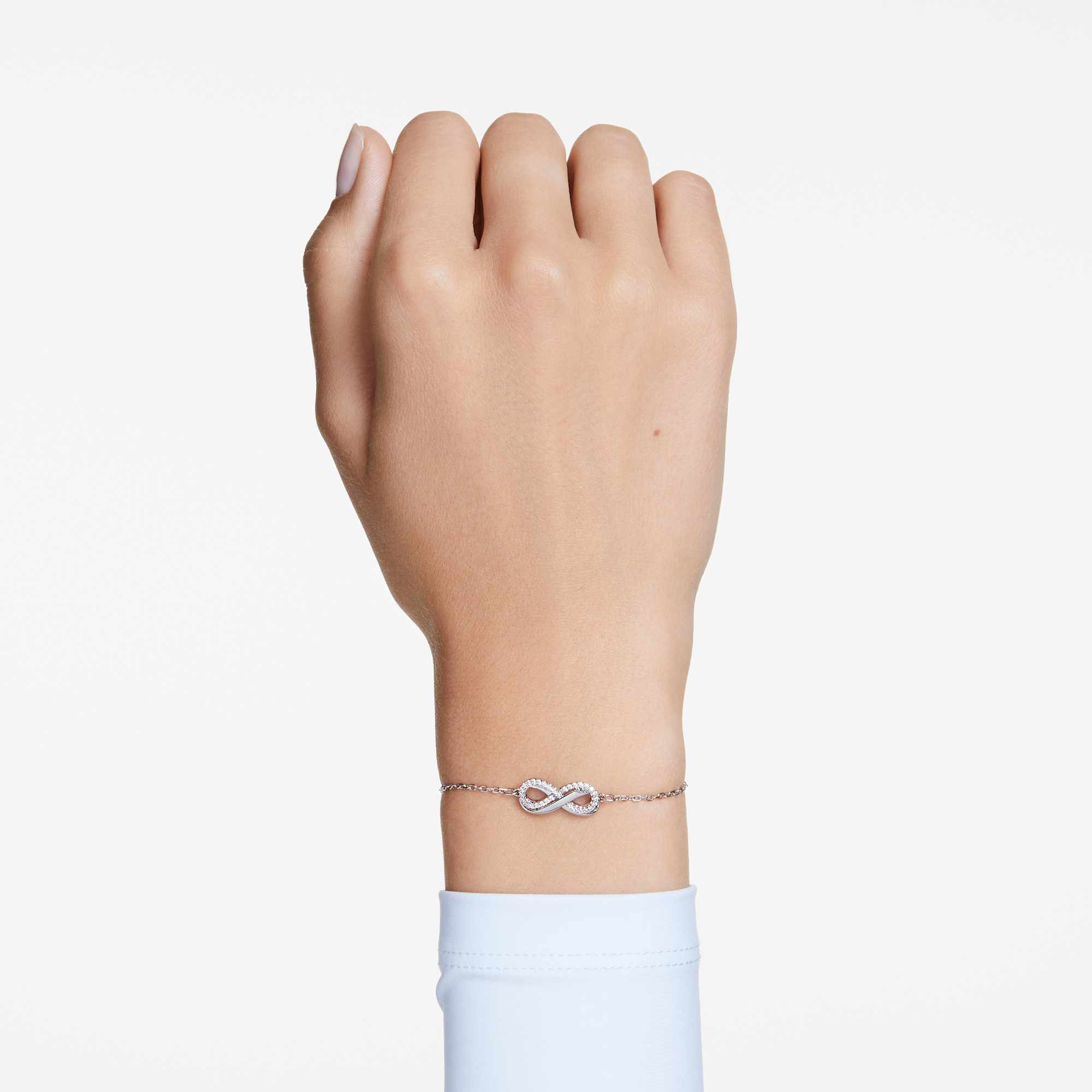 צמיד Hyperbola בציפוי רודיום מבריק SWAROVSKI