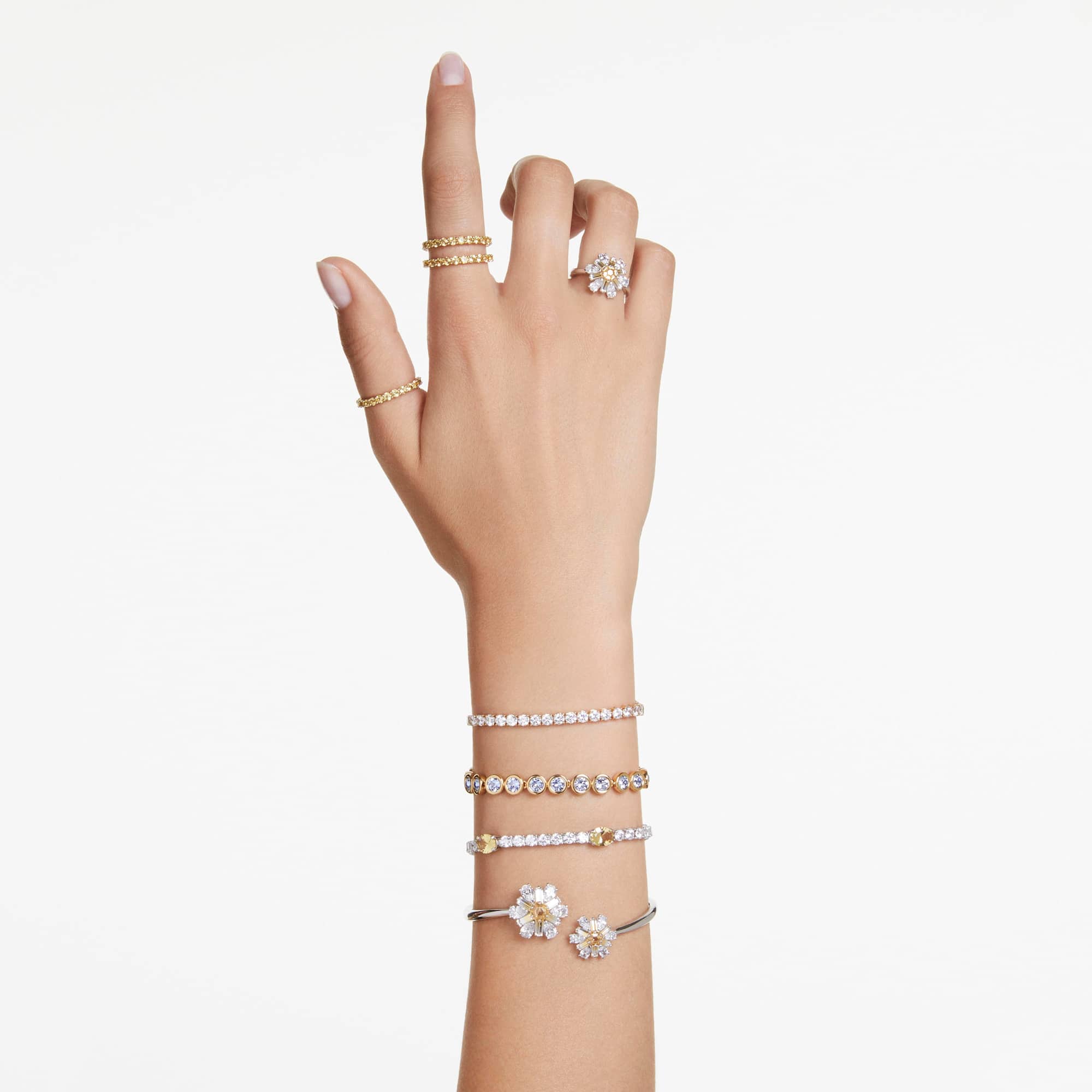 צמיד Idyllia בציפוי רודיום מבריק SWAROVSKI
