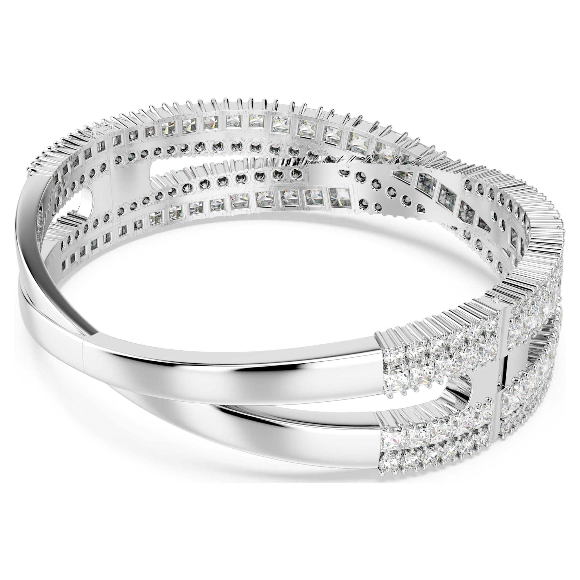 צמיד Hyperbola בציפוי רודיום מבריק SWAROVSKI