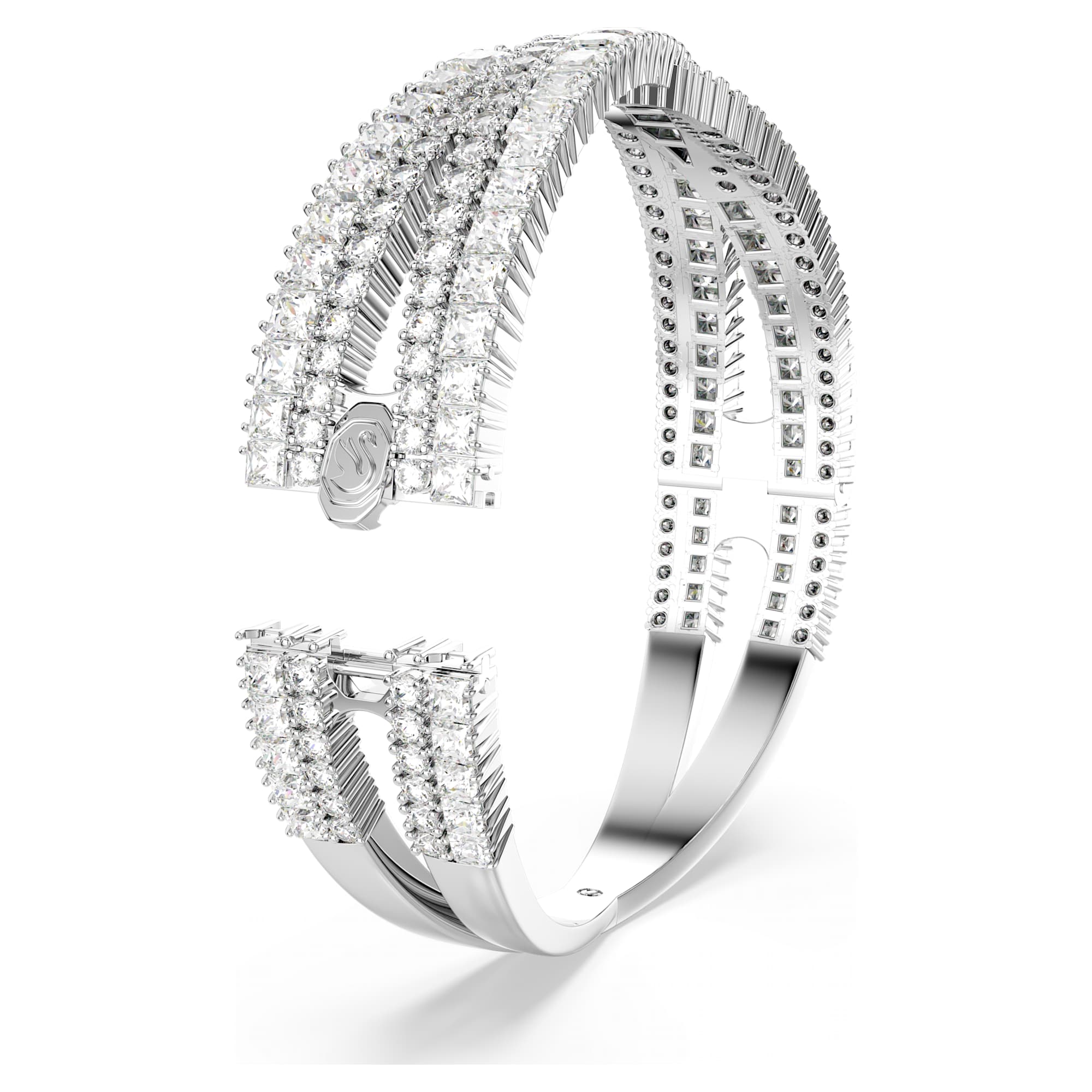 צמיד Hyperbola בציפוי רודיום מבריק SWAROVSKI