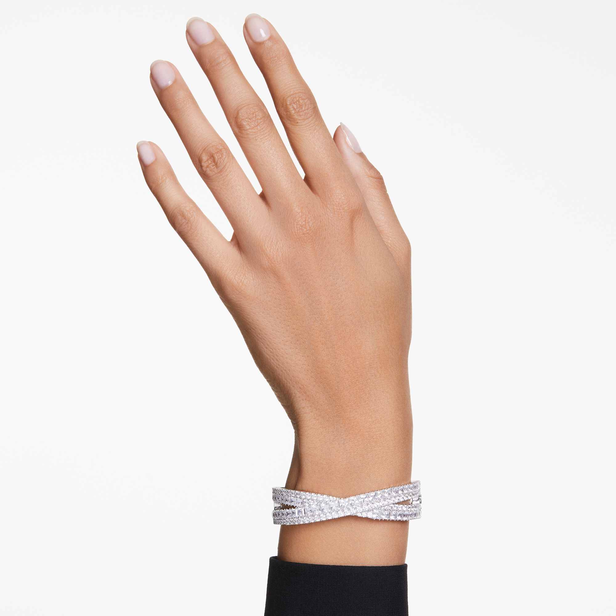 צמיד Hyperbola בציפוי רודיום מבריק SWAROVSKI